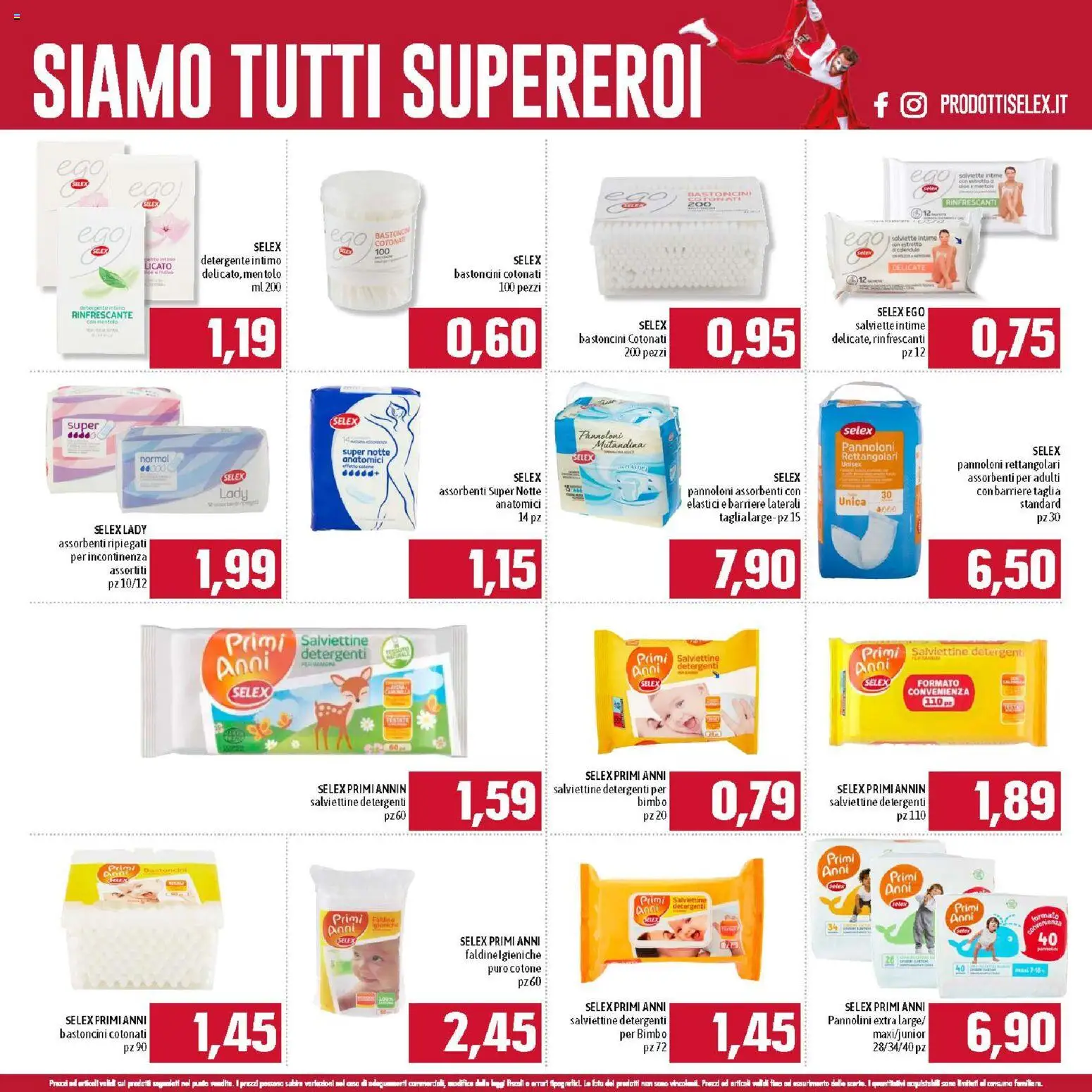 Volantino Famila del 01.02.2026 | Pagina: 21 | Prodotti: Pannolini, Detergente intimo, Intimo, Elastici
