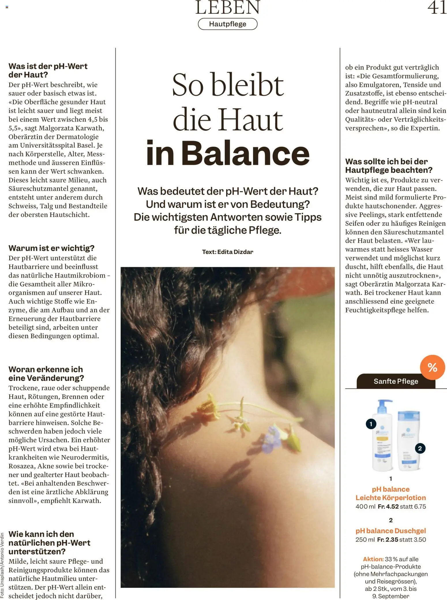 Migros aktionen Magazin – gültig ab 02.09.2026 | Seite: 41 | Produkte: Duschgel, Body Lotion, Körperlotion, Wasser