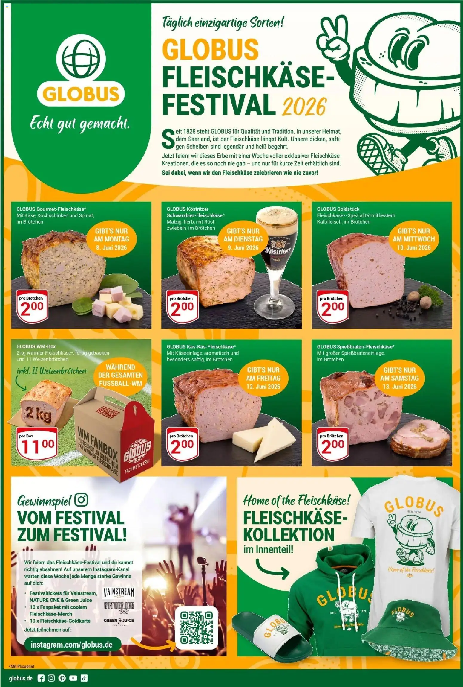 Globus - Globus: Fleischkäse-Festival 2026 – gültig ab 08.06.2026 | Seite: 1 | Produkte: Kostritzer, Box