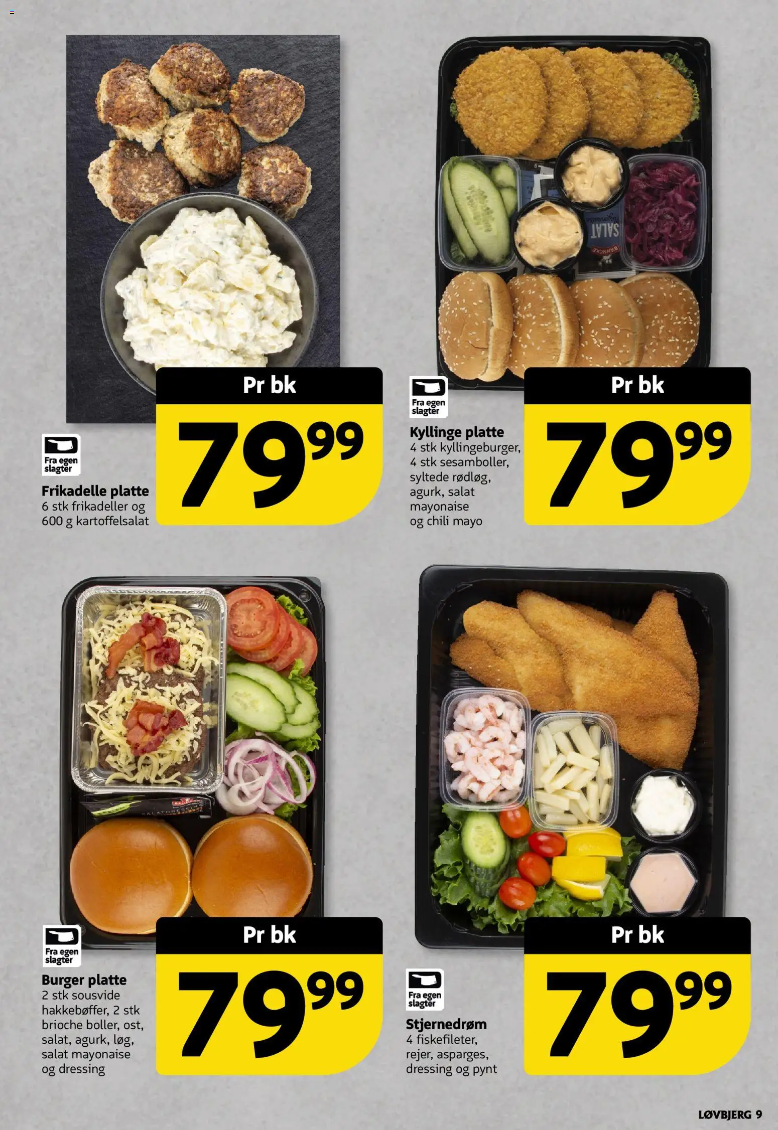 Løvbjerg tilbudsavis – gyldig fra 08.05.2026 | Side: 9 | Produkter: Salat, Dressing, Mayonaise, Frikadeller