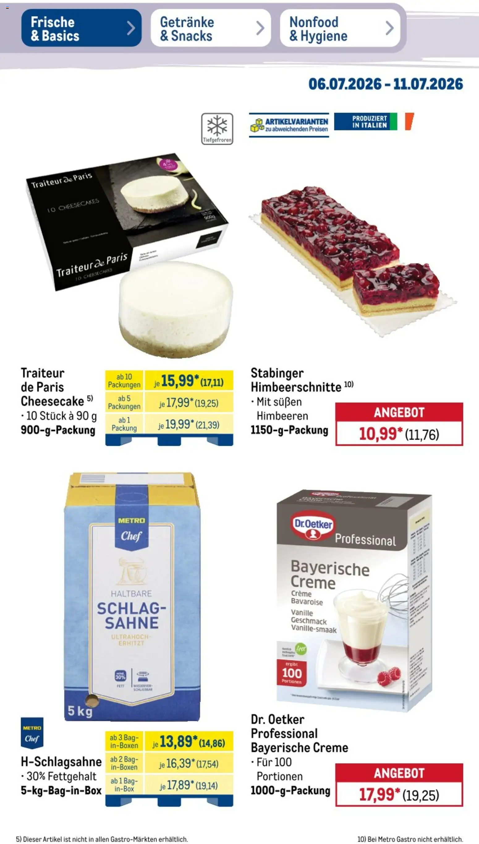 Metro Non Food & Hygiene – gültig ab 06.07.2026 | Seite: 49 | Produkte: Küche, Tomaten, Pizza