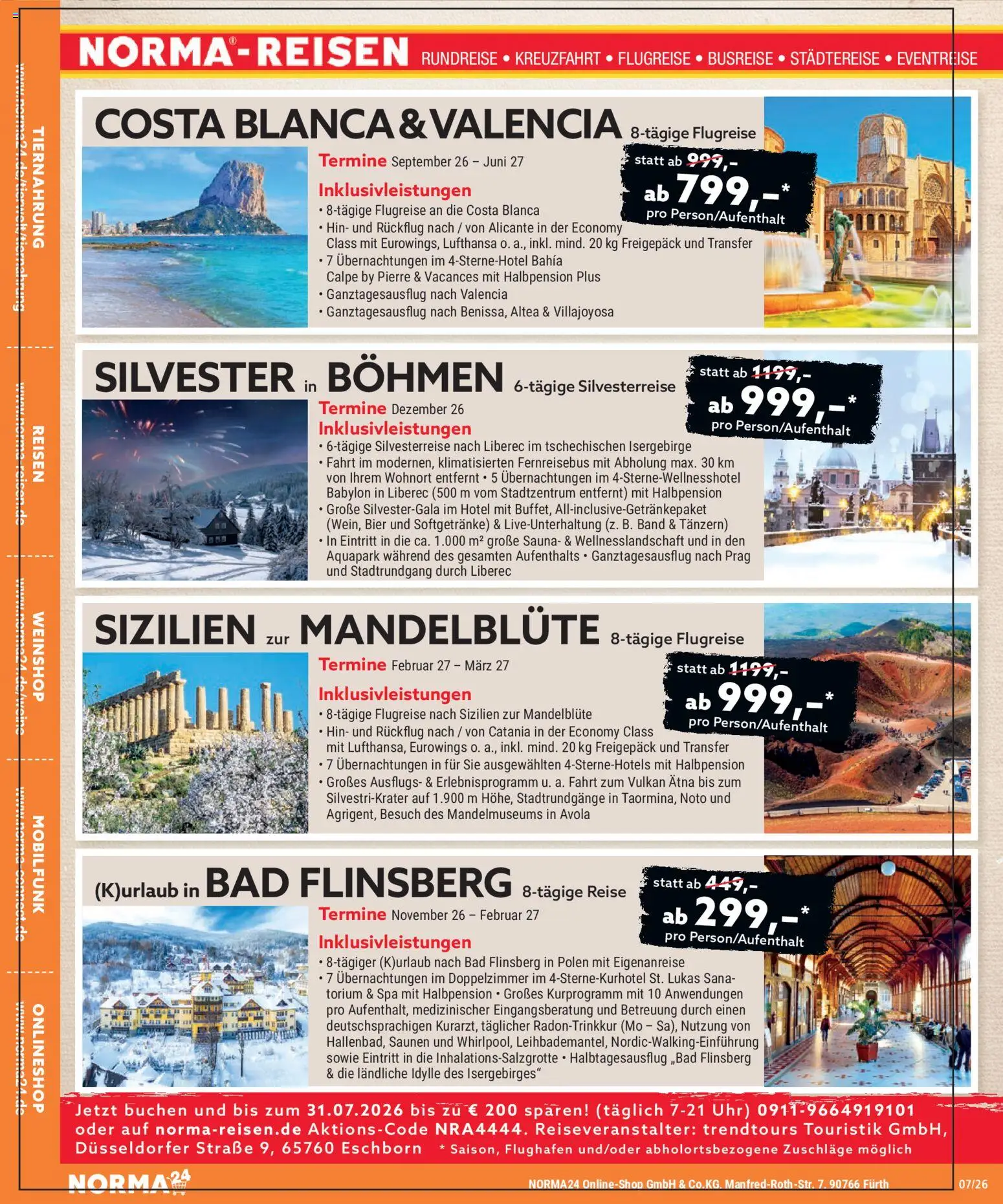 Norma Bestellmagazin Juli 2026 – gültig ab 01.07.2026 | Seite: 20 | Produkte: Bier, Bad, Uhr