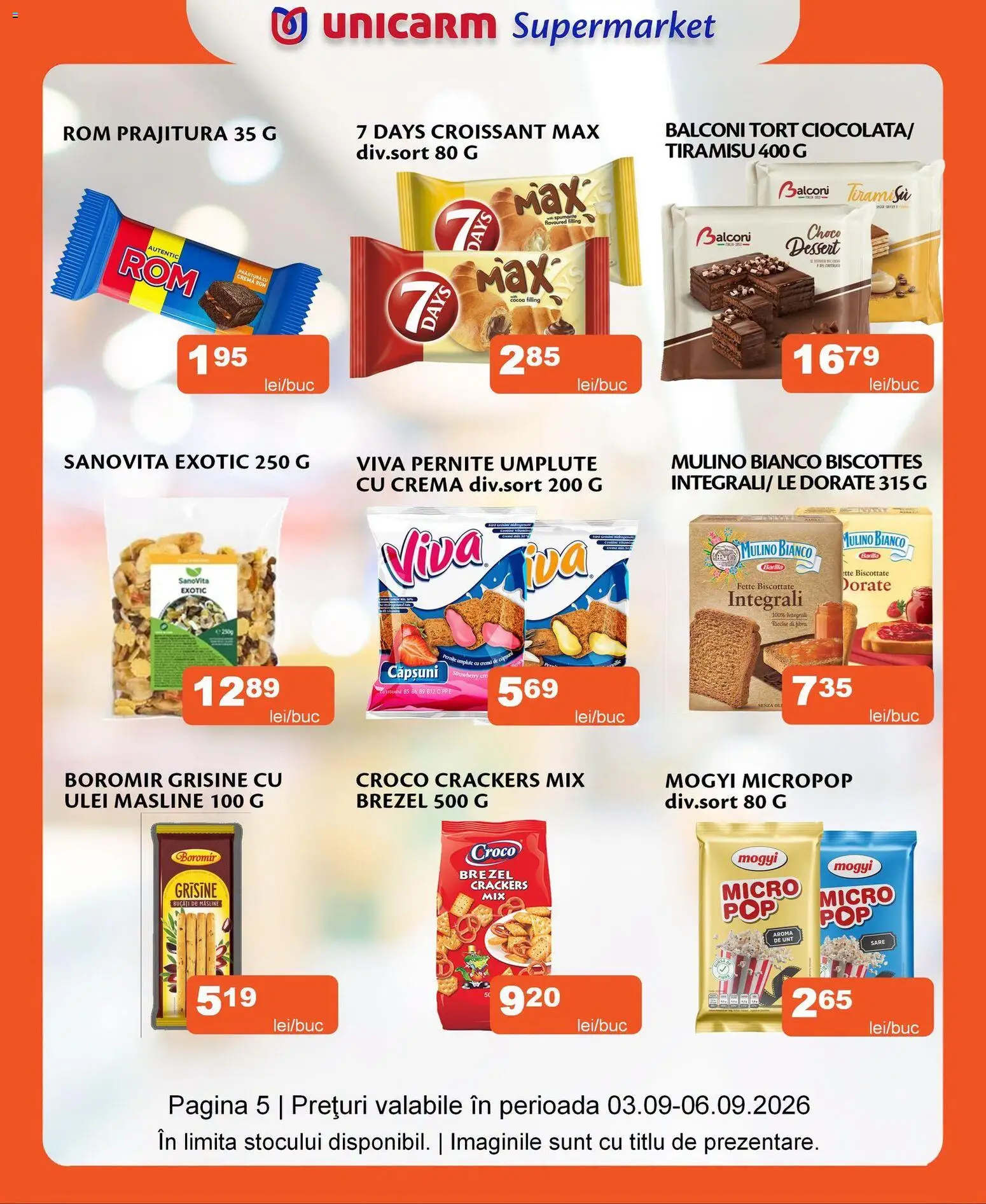 Noul catalog Unicarm – valabil de la 03.09.2026 | Pagină: 5 | Produse: Croissant, Cremă, Ulei, Căpșuni