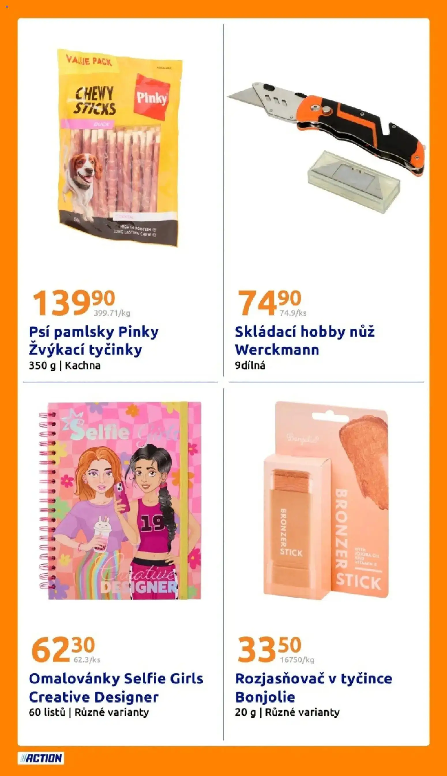 Action aktuální leták od 15.04.2026 | Strana: 23 | Produkty: Nůž, Kachna, Bronzer, Rozjasňovač
