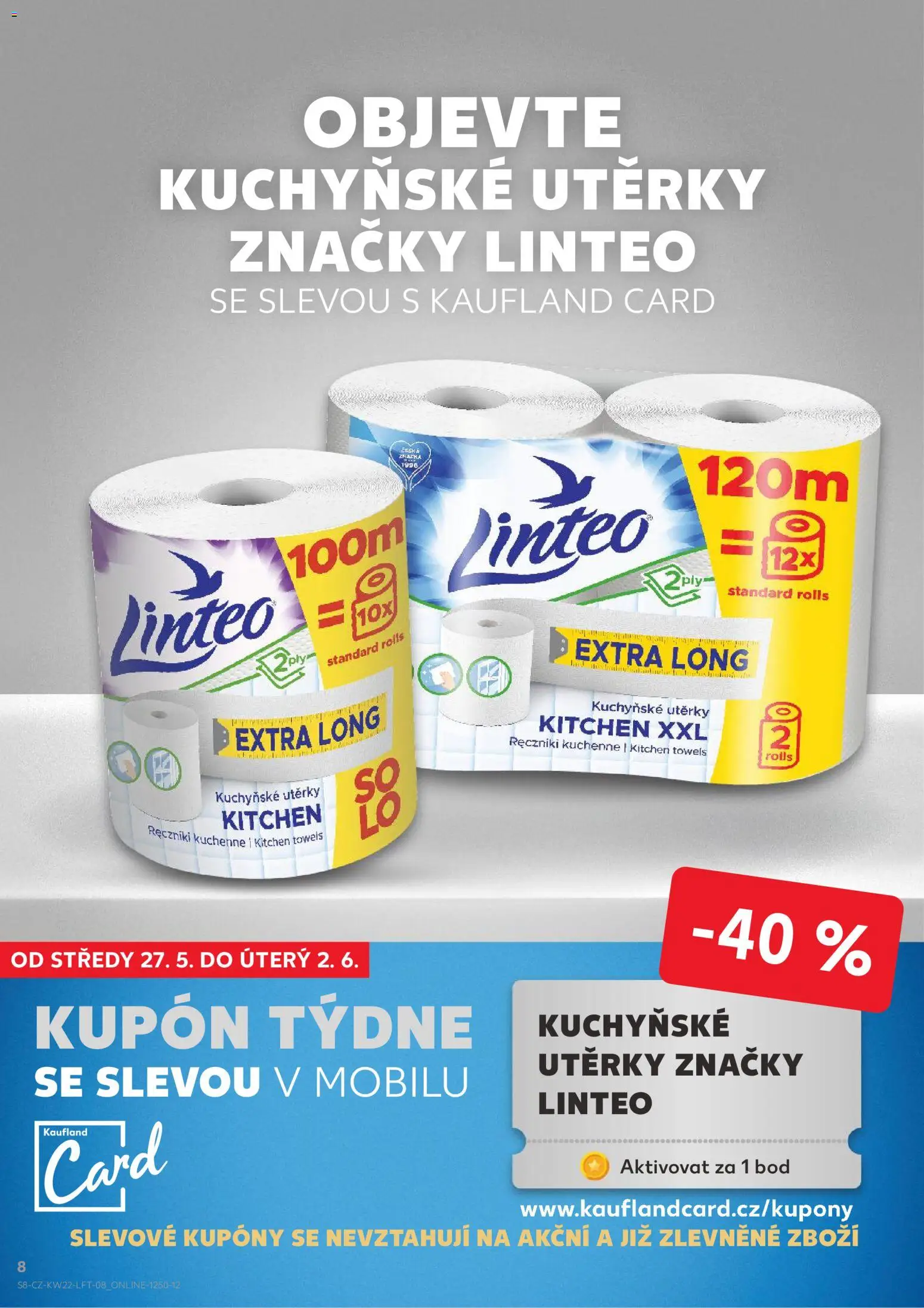Kaufland leták - Brno od 27.05.2026 | Strana: 8 | Produkty: Kuchyňské utěrky, Utěrky