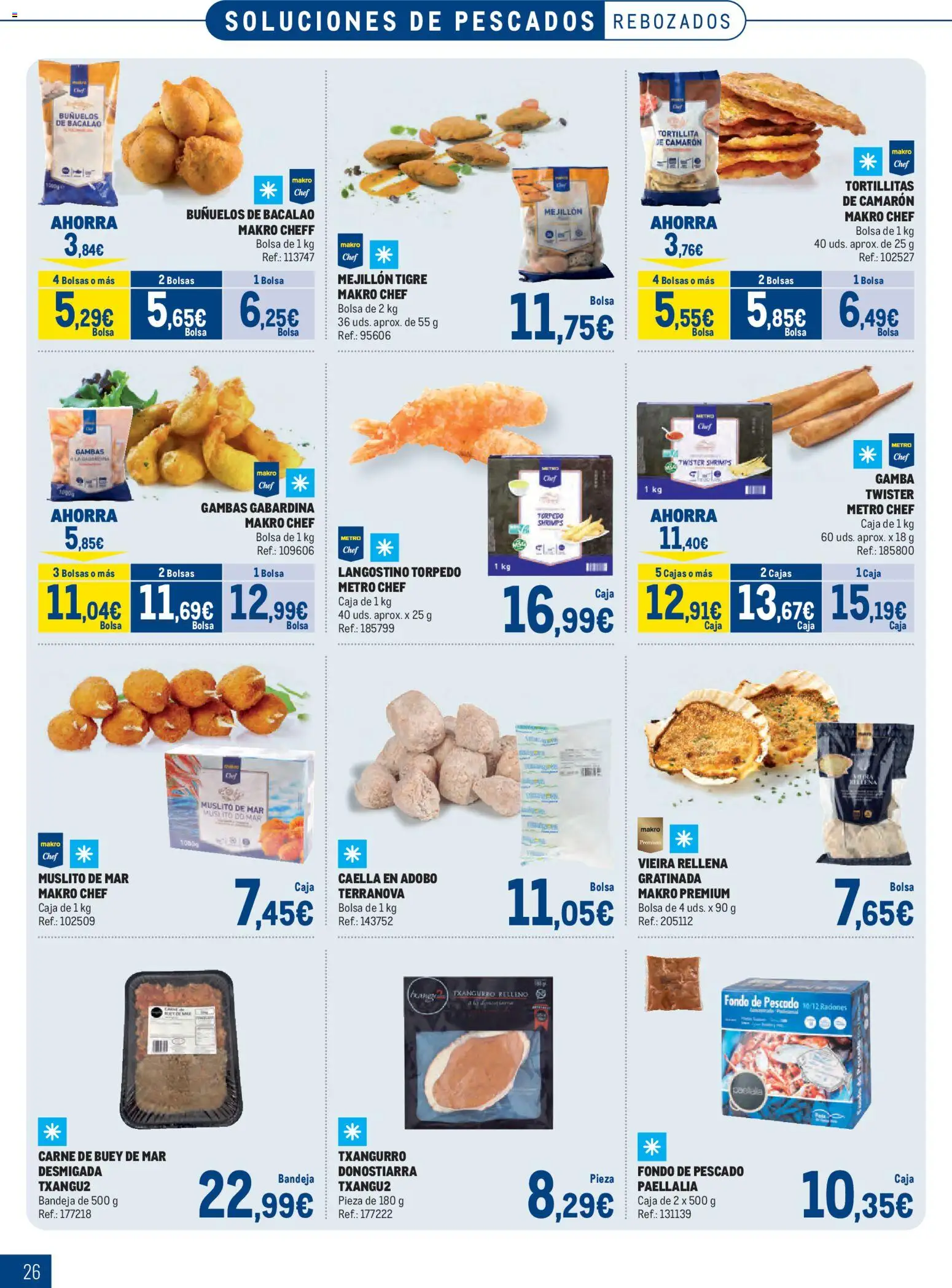 Makro Pescados │ válido desde el 06/07/2026 | Página: 26 | Productos: Pescado, Bandeja, Caja, Gamba