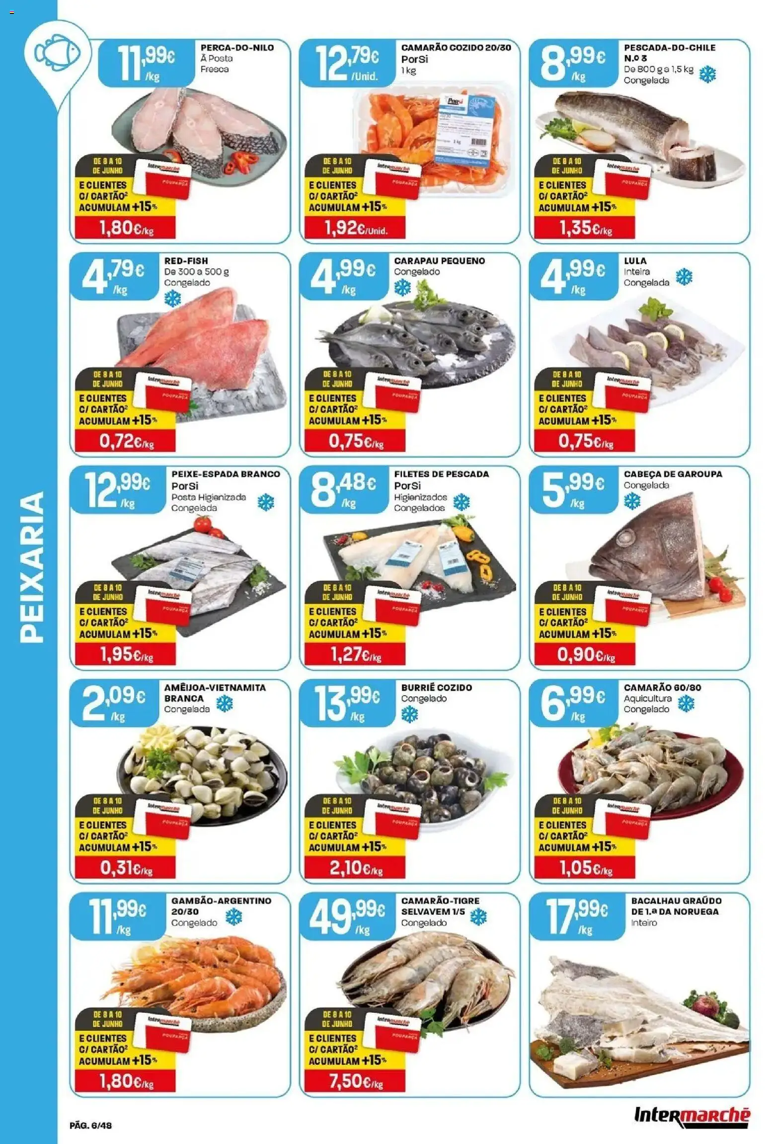 Intermarché - Isto é que são preços BAIXOS! │ válido de 04/06/2026 | Página: 6 | Produtos: Bacalhau, Pescada, Camarão