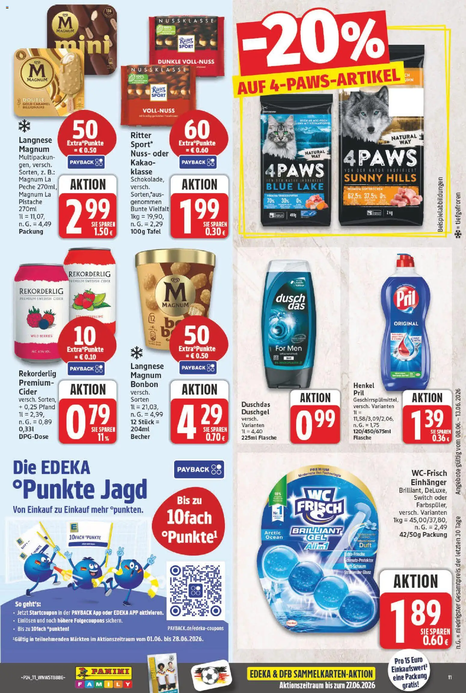 nah & gut Prospekt – gültig ab 08.06.2026 | Seite: 11 | Produkte: Langnese, Duft, Duschgel, Duschdas