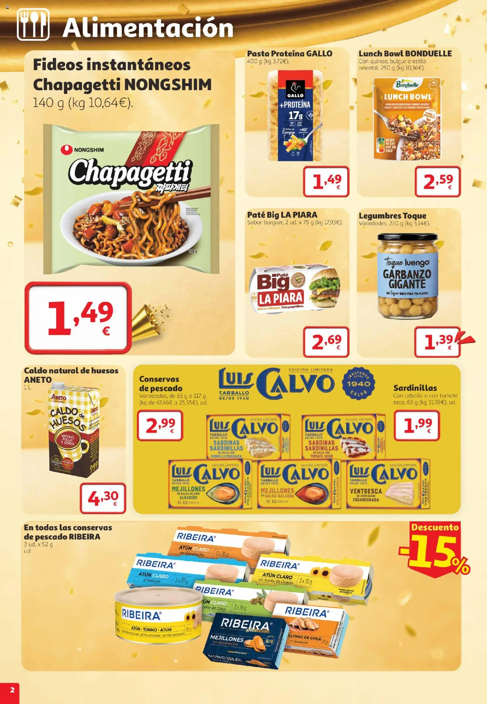 Alcampo folleto Telde │ válido desde el 22/10/2026 | Página: 2 | Productos: Proteína, Atún, Aceite, Pescado