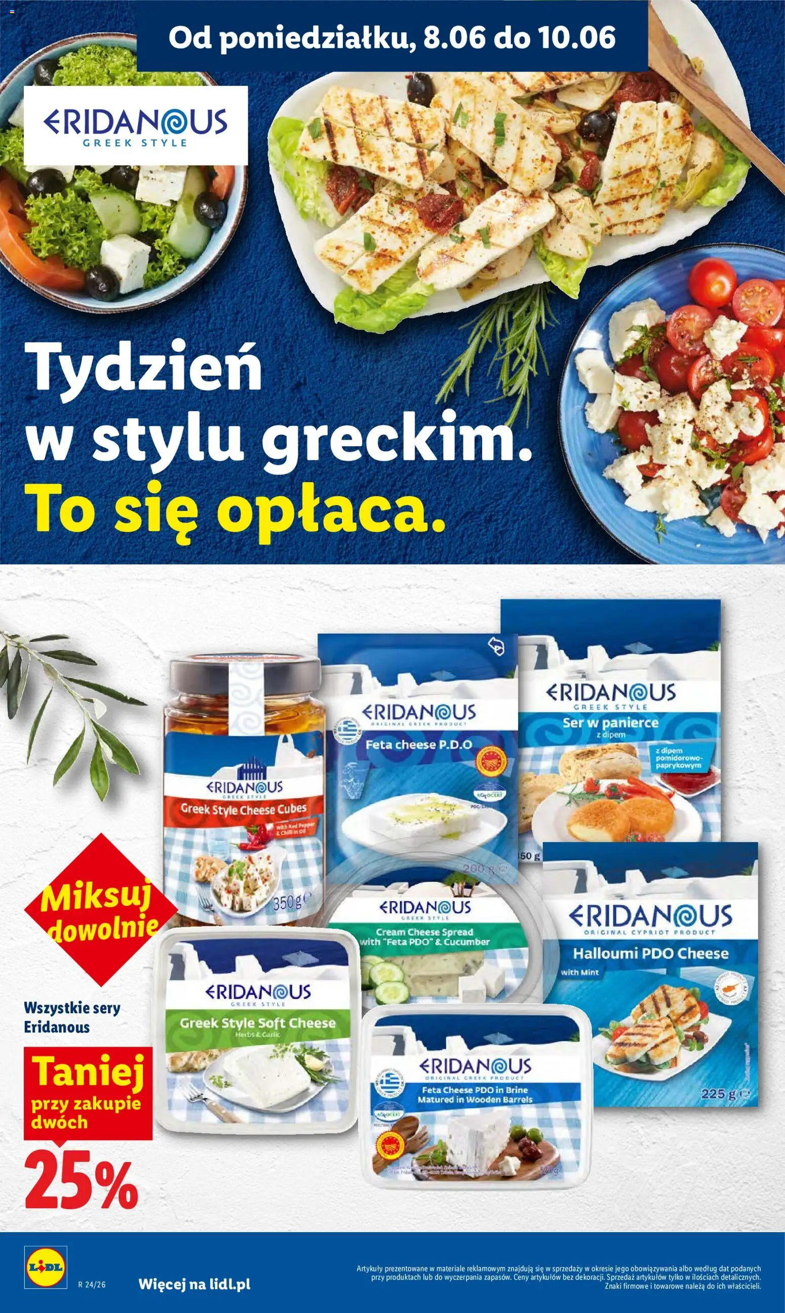 Lidl Polsko leták od 08.06.2026 | Strana: 40 | Produkty: Cream cheese, Halloumi, Feta