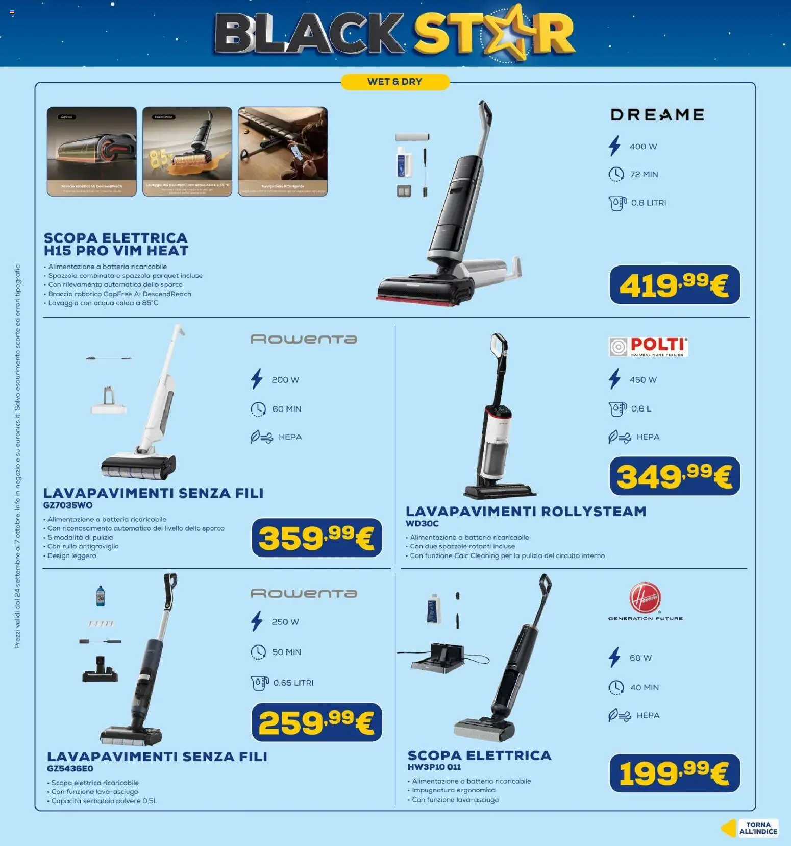 Volantino Euronics del 24/09/2026 | Pagina: 20 | Prodotti: Spazzola, Rullo, Navigazione, Batteria