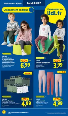 LIDL - Prévisualisation de LUPILU, Ensemble blouse, et legging ou t-shirt, côtelé et pantalon, en mousseline enfant, Ensemble blouse et legging ou t-shirt côtelé et pantalon en mousseline enfant. Disponible du 2-4 au 6-8 ans. L'ensemble au choix. valide à partir de 06/07/2026 | Page: 8