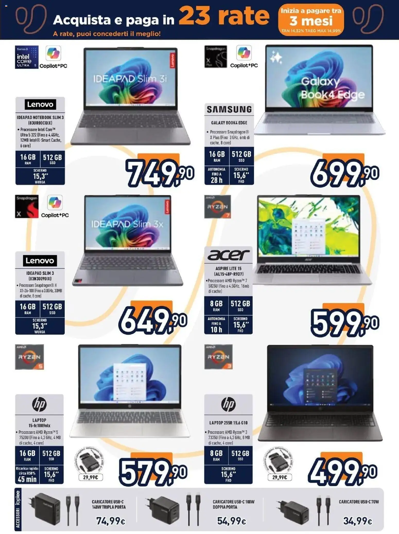 Volantino Unieuro del 12/10/2026 | Pagina: 14 | Prodotti: Schermo, Porta, Laptop, Samsung