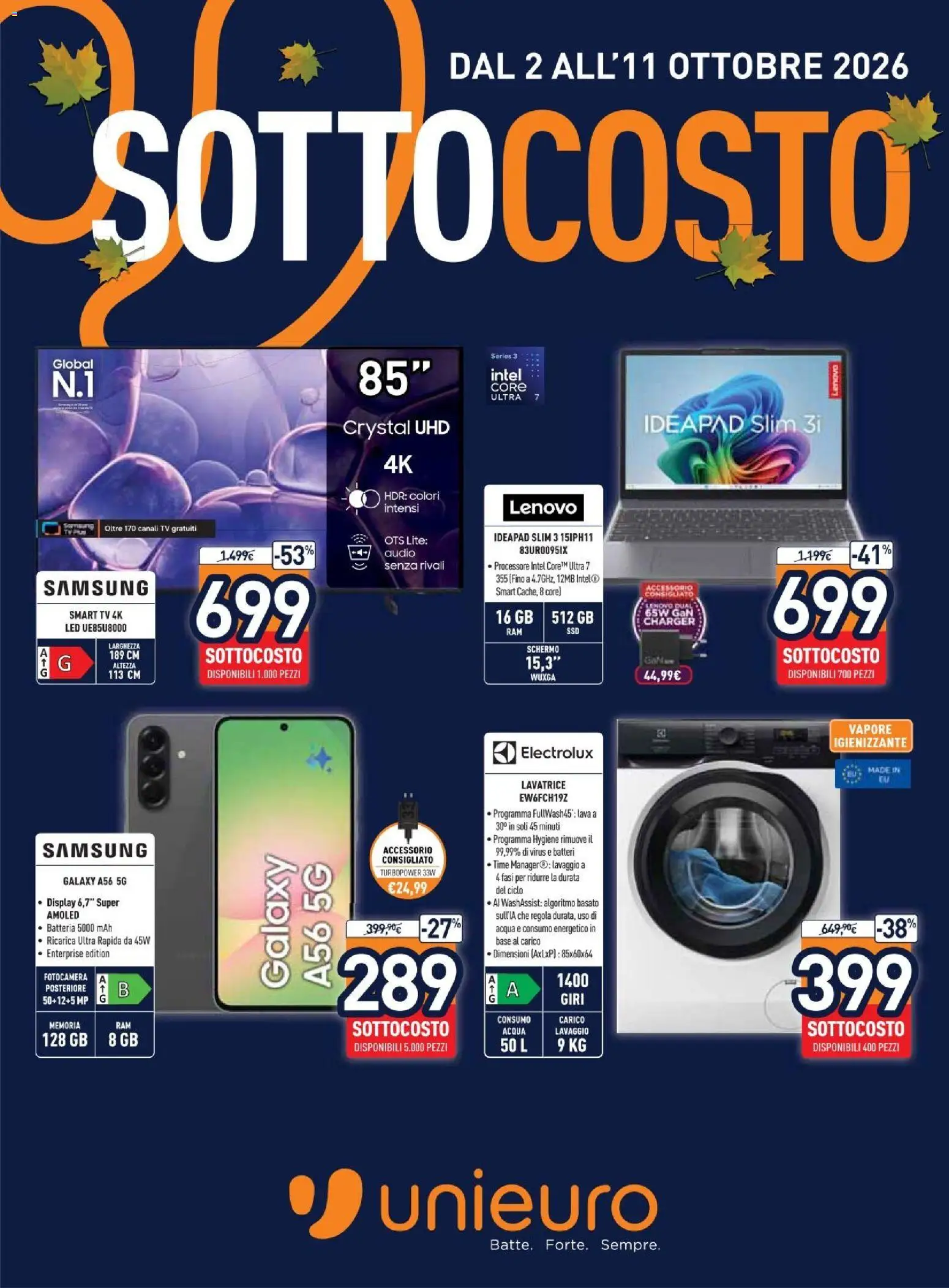 Volantino Unieuro del 02/10/2026 | Pagina: 1
