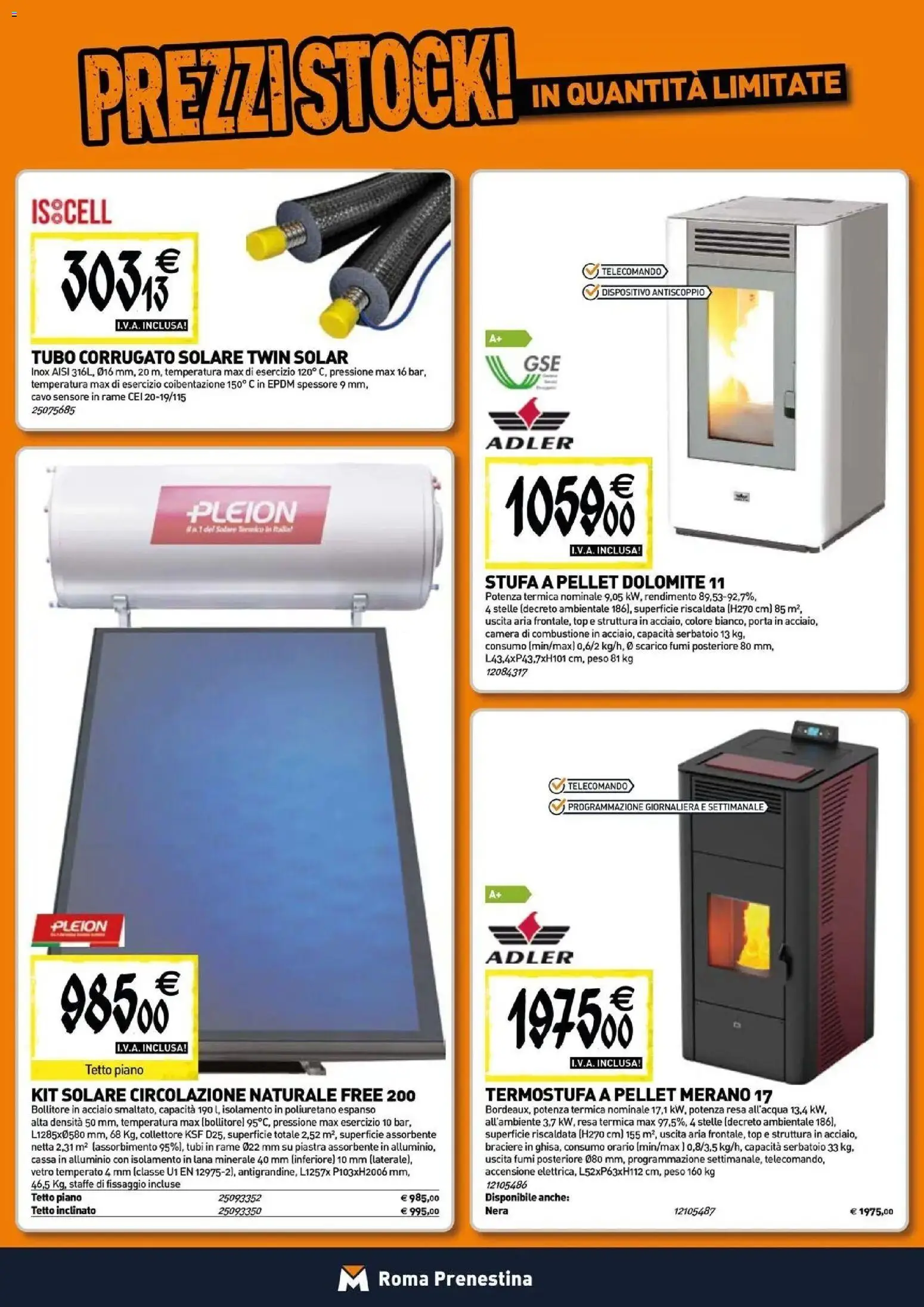 Volantino TECNOMAT del 30/07/2026 | Pagina: 8 | Prodotti: Stufa, Top, Cavo, Bollitore