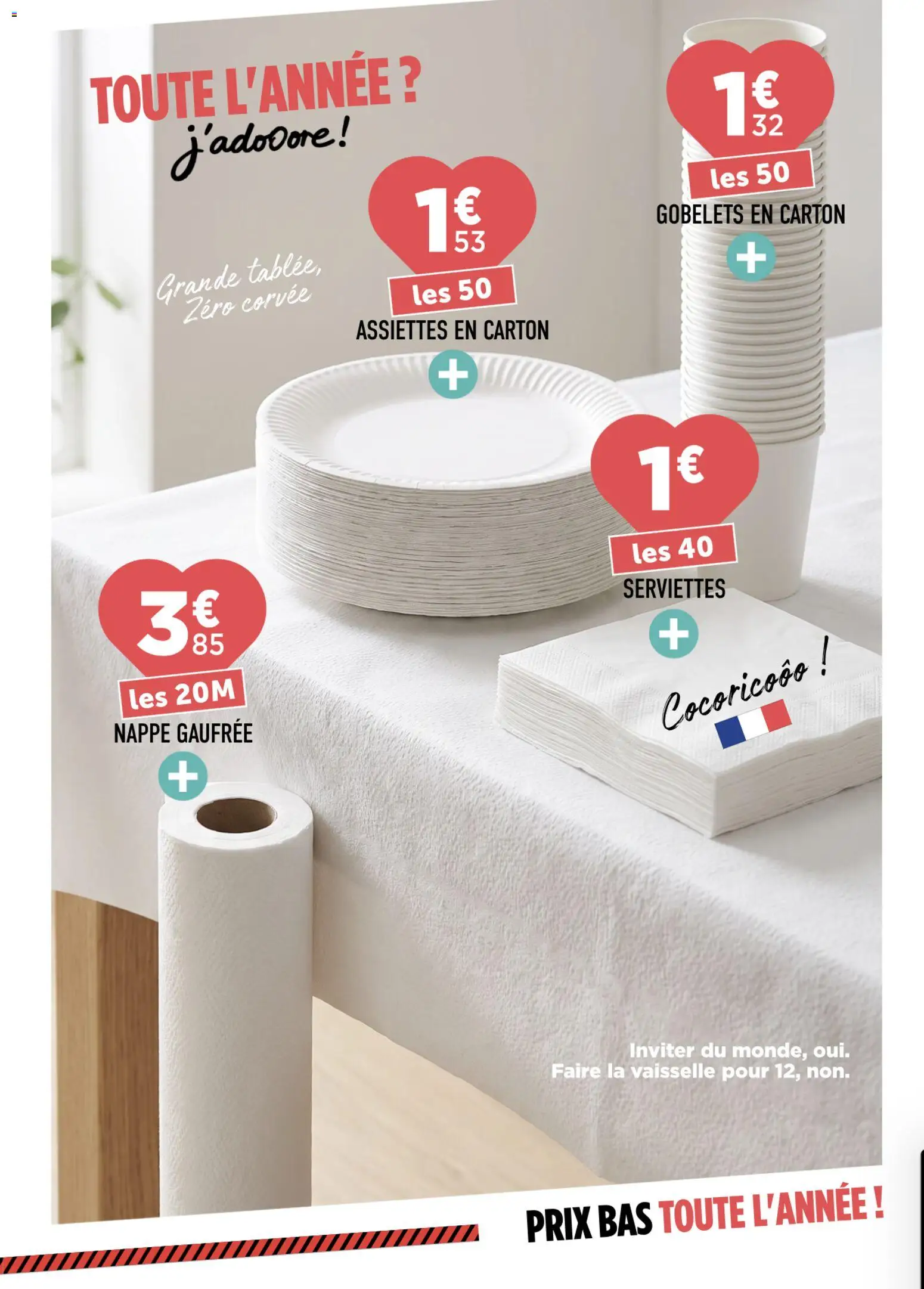 {H1} | Page: 11 | Produits: Vaisselle, Nappe, Serviettes