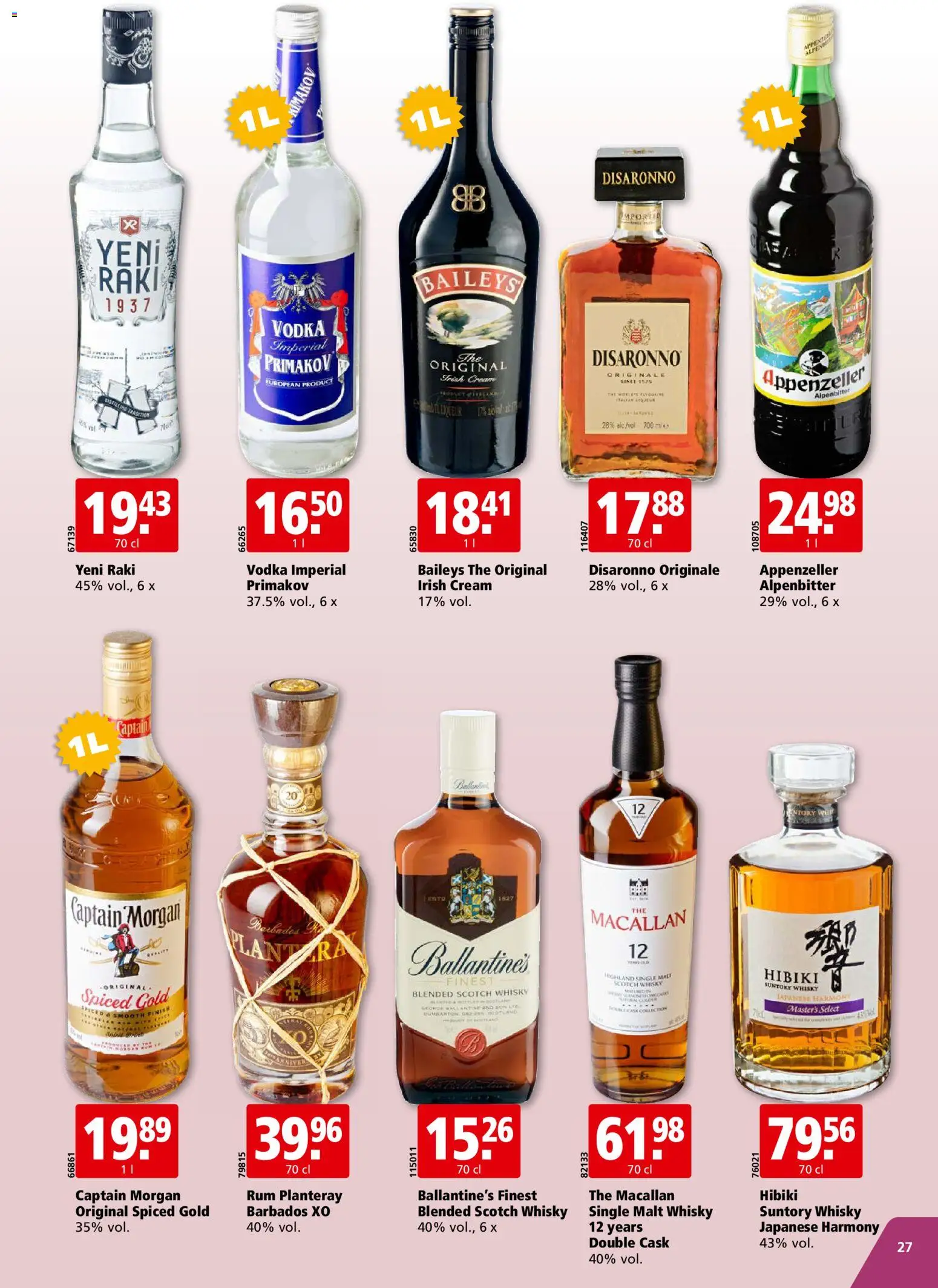 Aligro aktionen Chavannes, Matran, Genève, Sion – gültig ab 19.10.2026 | Seite: 27 | Produkte: Baileys