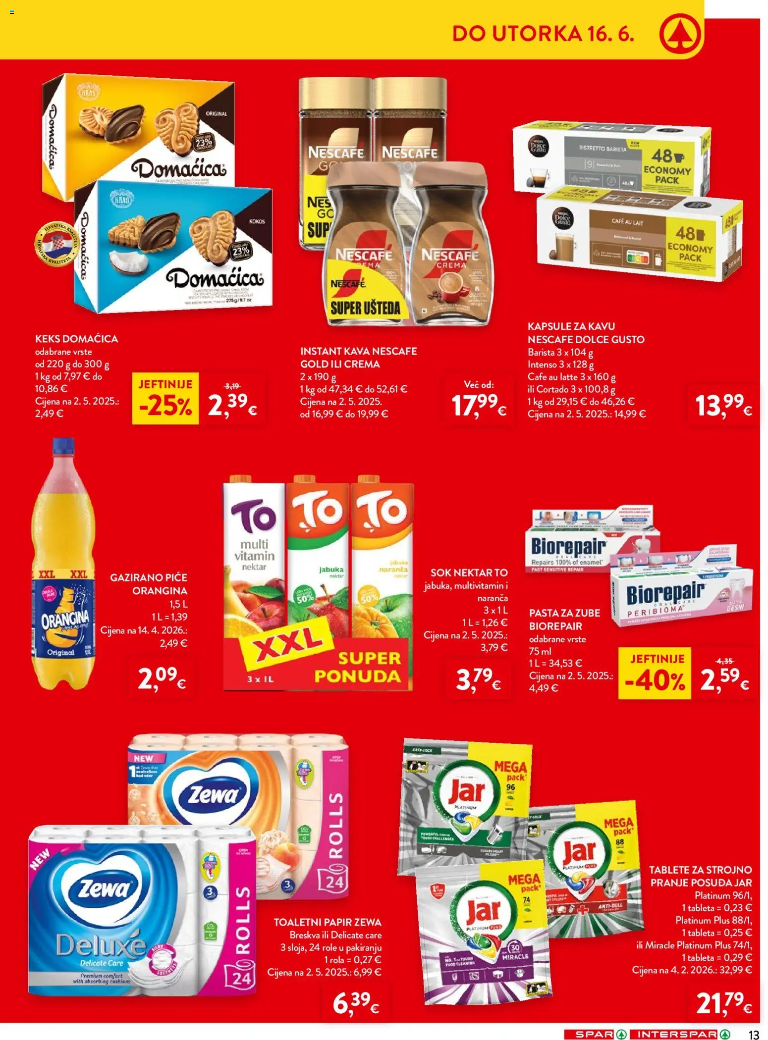 Spar katalog | vrijedi od 10.06.2026 | Stranica: 23 | Proizvodi: Kava, Zewa, Breskva, Tableta