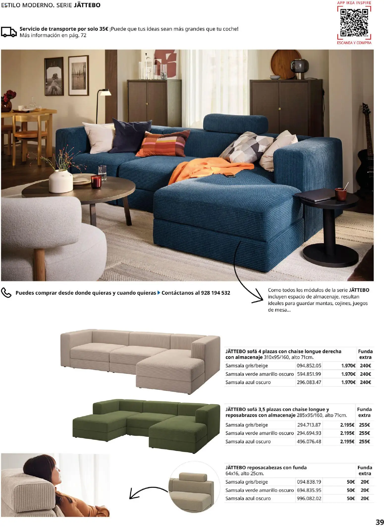 IKEA - Sofás │ válido desde el 28/09/2026 | Página: 39 | Productos: Funda, Almacenaje, Sofá, Mesa
