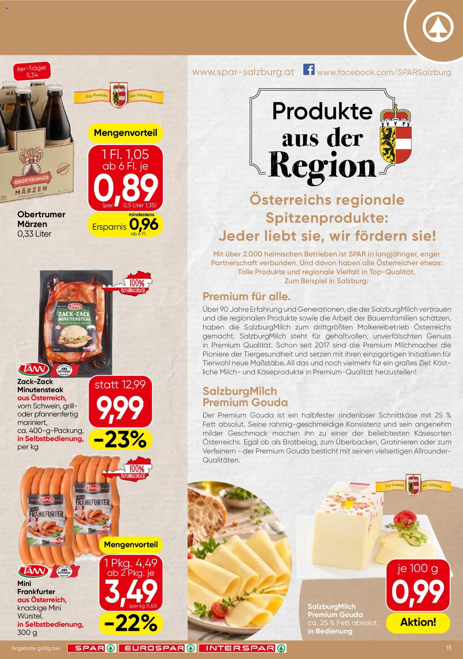 Spar Flugblatt gültig ab 08.10.2026 | Seite: 15 | Produkte: Grill, Milch