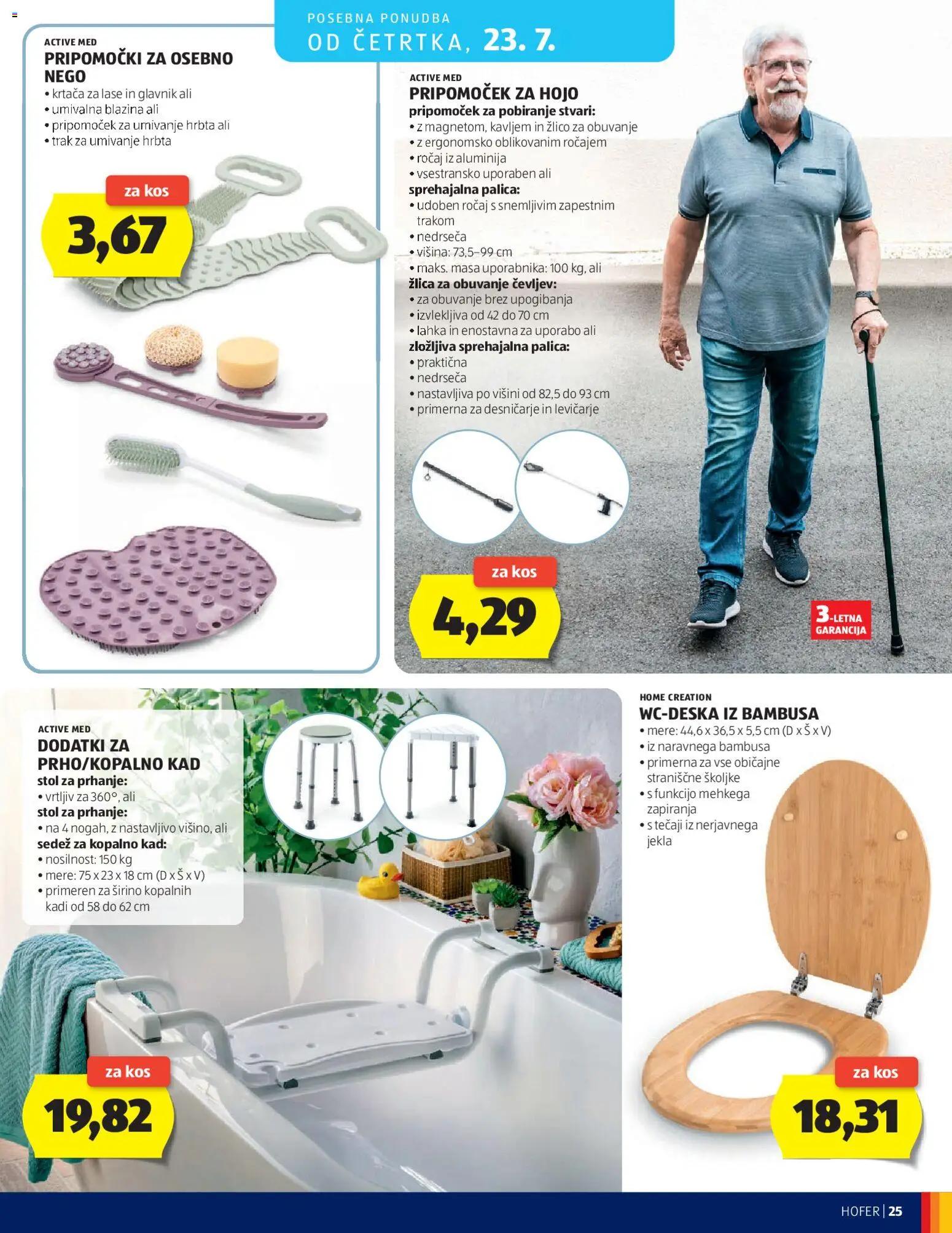 Novi Hofer katalog ponudbe – veljaven od 15.07.2026 | Stran: 25 | Izdelki: Žlica, Stol, Kos, Krtaca