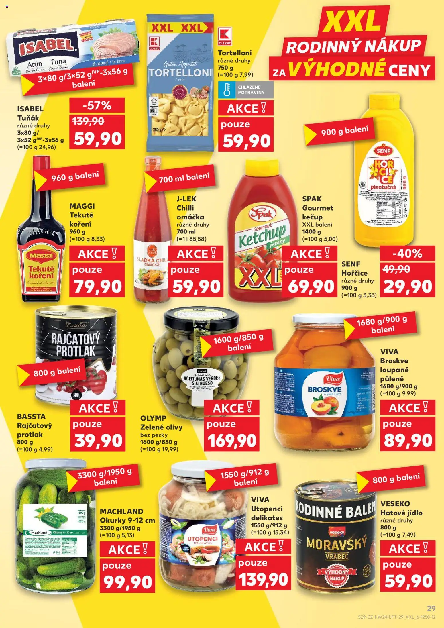 Kaufland leták - Ostrava od 10.06.2026 | Strana: 29 | Produkty: Rajčatový protlak, Tuňák, Maggi, Kečup
