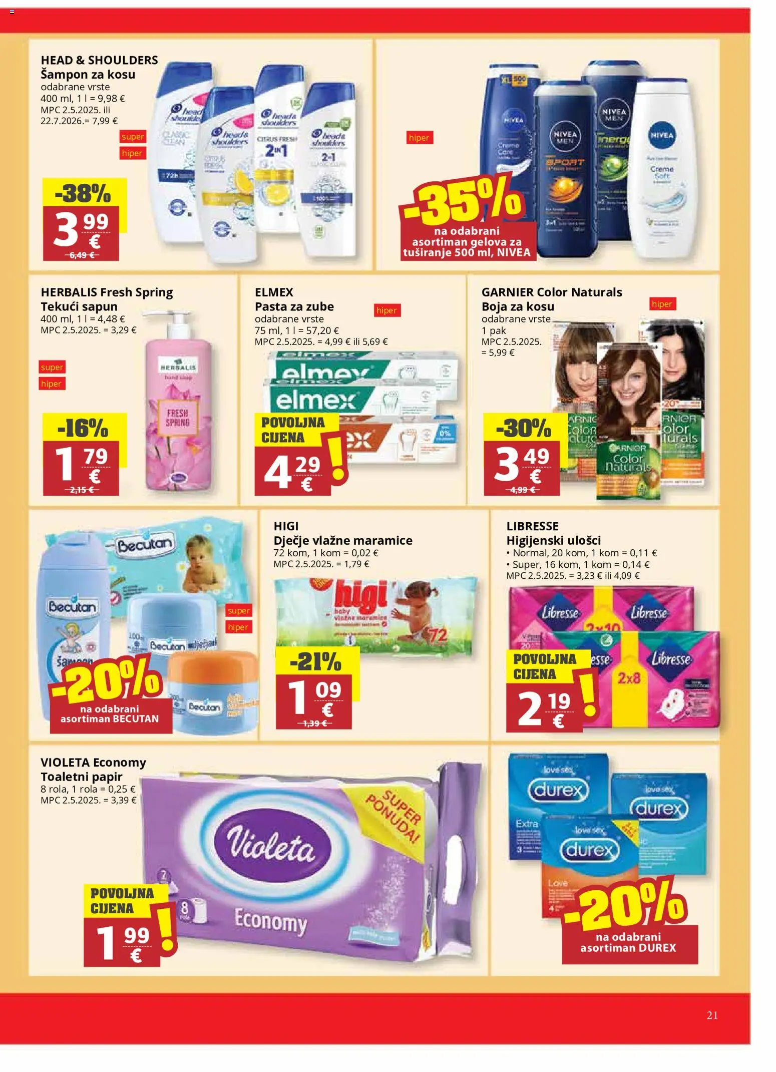 Ribola katalog | vrijedi od 30.09.2026 | Stranica: 21 | Proizvodi: Head & Shoulders, Šampon, Toaletni papir, Pasta