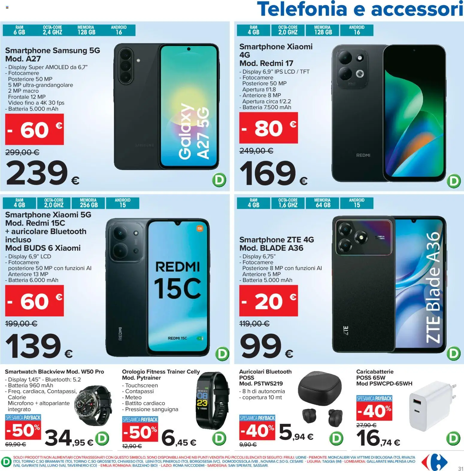 Volantino Carrefour del 13/10/2026 | Pagina: 31 | Prodotti: Xiaomi, Video, Microfono, Batteria