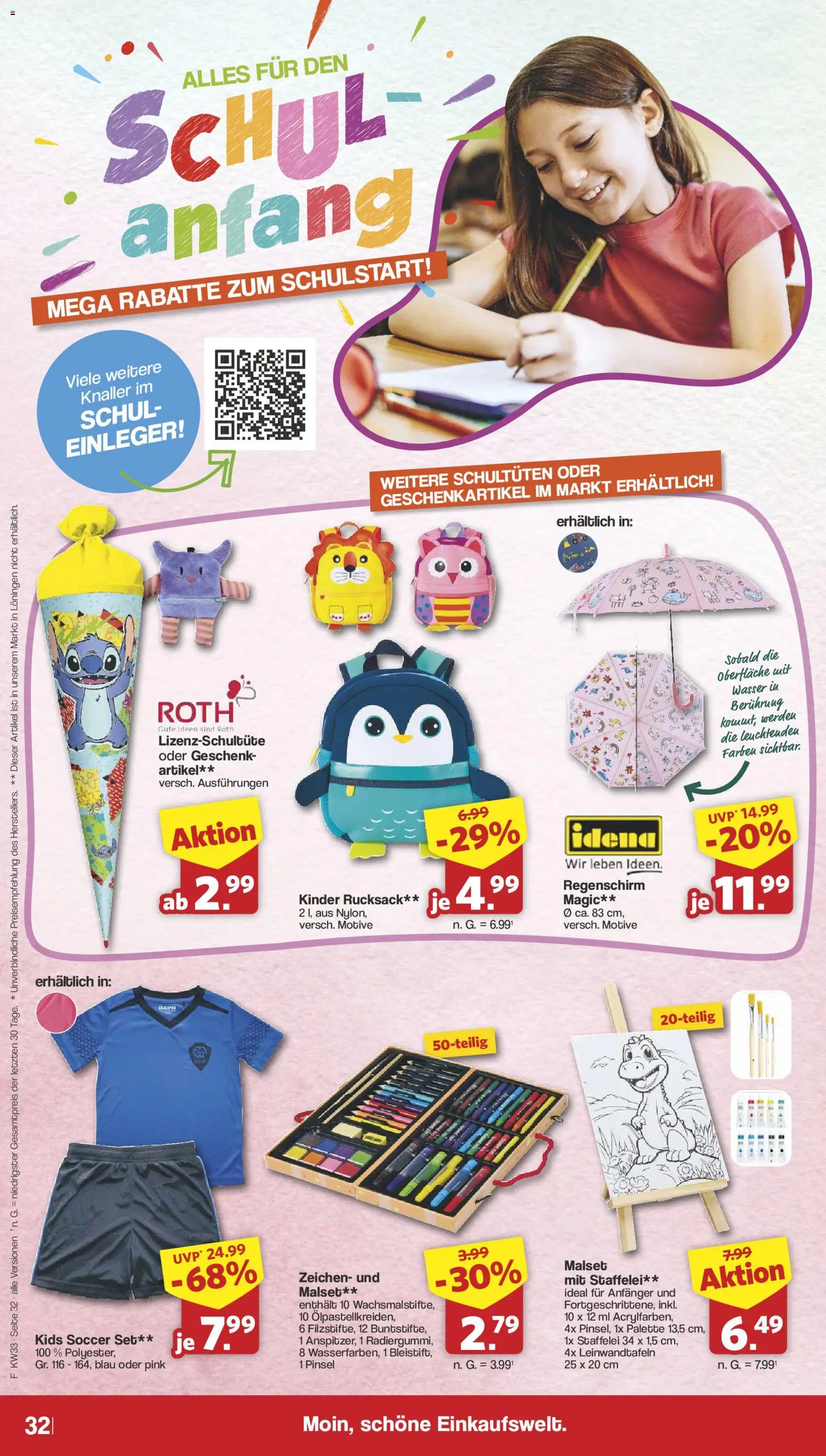 Famila Nordwest Prospekt – gültig ab 10.08.2026 | Seite: 38 | Produkte: Pinsel, Wasser, Rucksack, Regenschirm