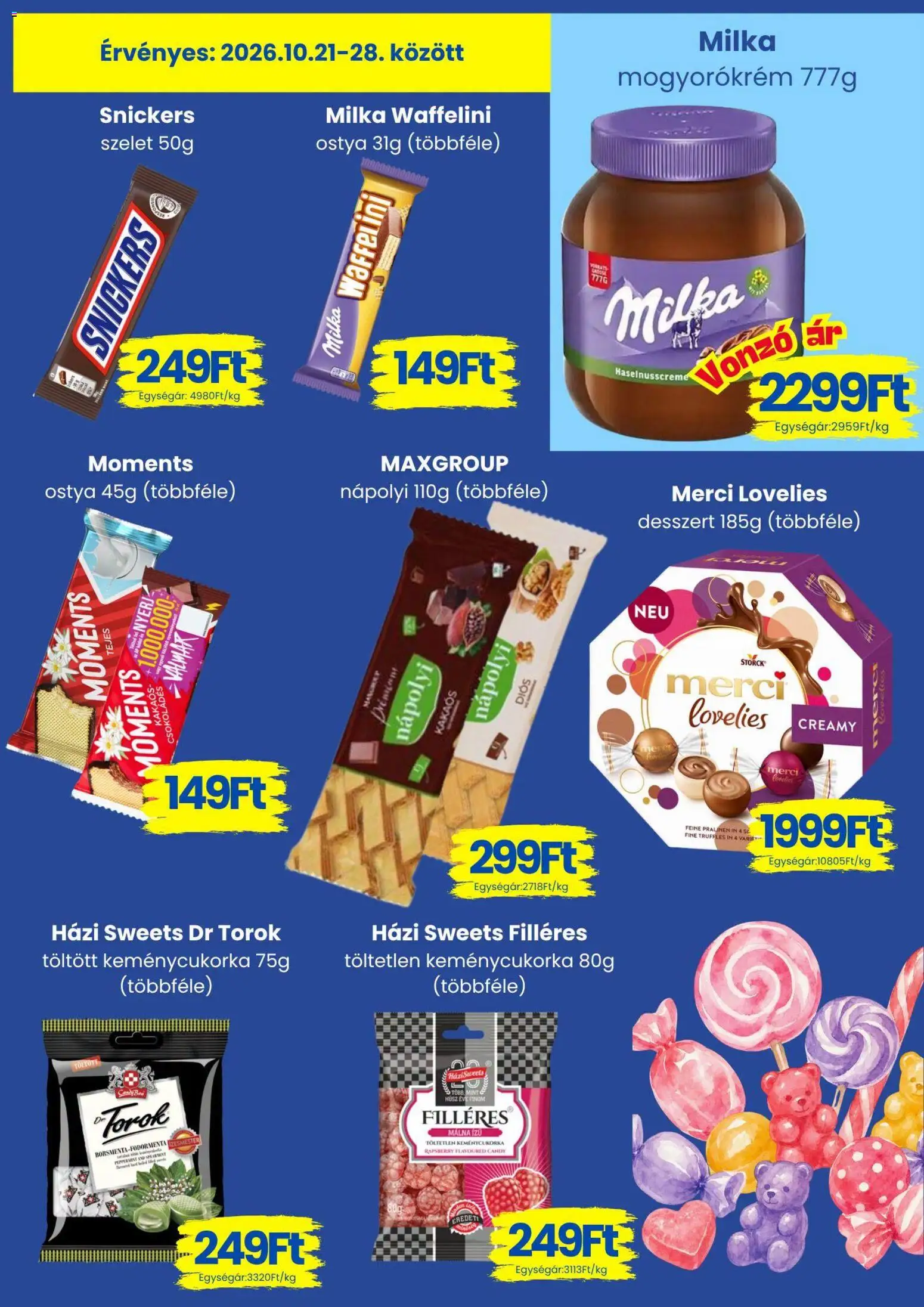 Magnetic akciós ujság - amely érvényes a következő dátumtól: 2026.10.21. | Oldal: 4 | Termékek: Merci, Szelet, Waffelini, Desszert