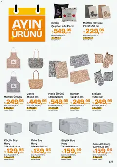 22 Ekim 2026 tarihinden itibaren geçerli olan Migros kataloğu önizlemesi | Sayfa: 139 | Ürünler: Masa, Çanta, Eldiven, Masa örtüsü