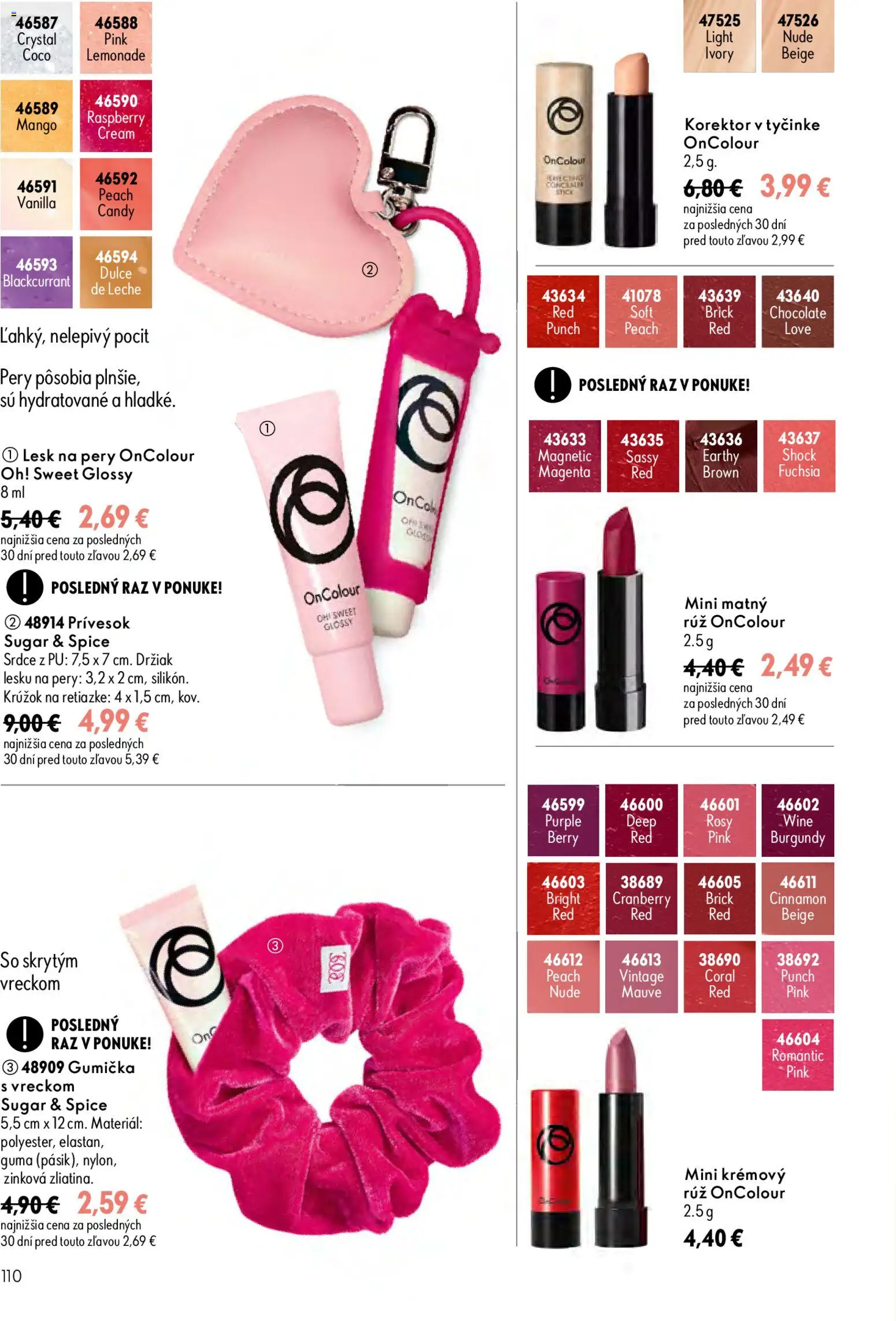 Nové Oriflame akcie – leták je platný od 09.09.2026 | Strana: 110 | Produkty: Korektor, Lesk na pery, Mango