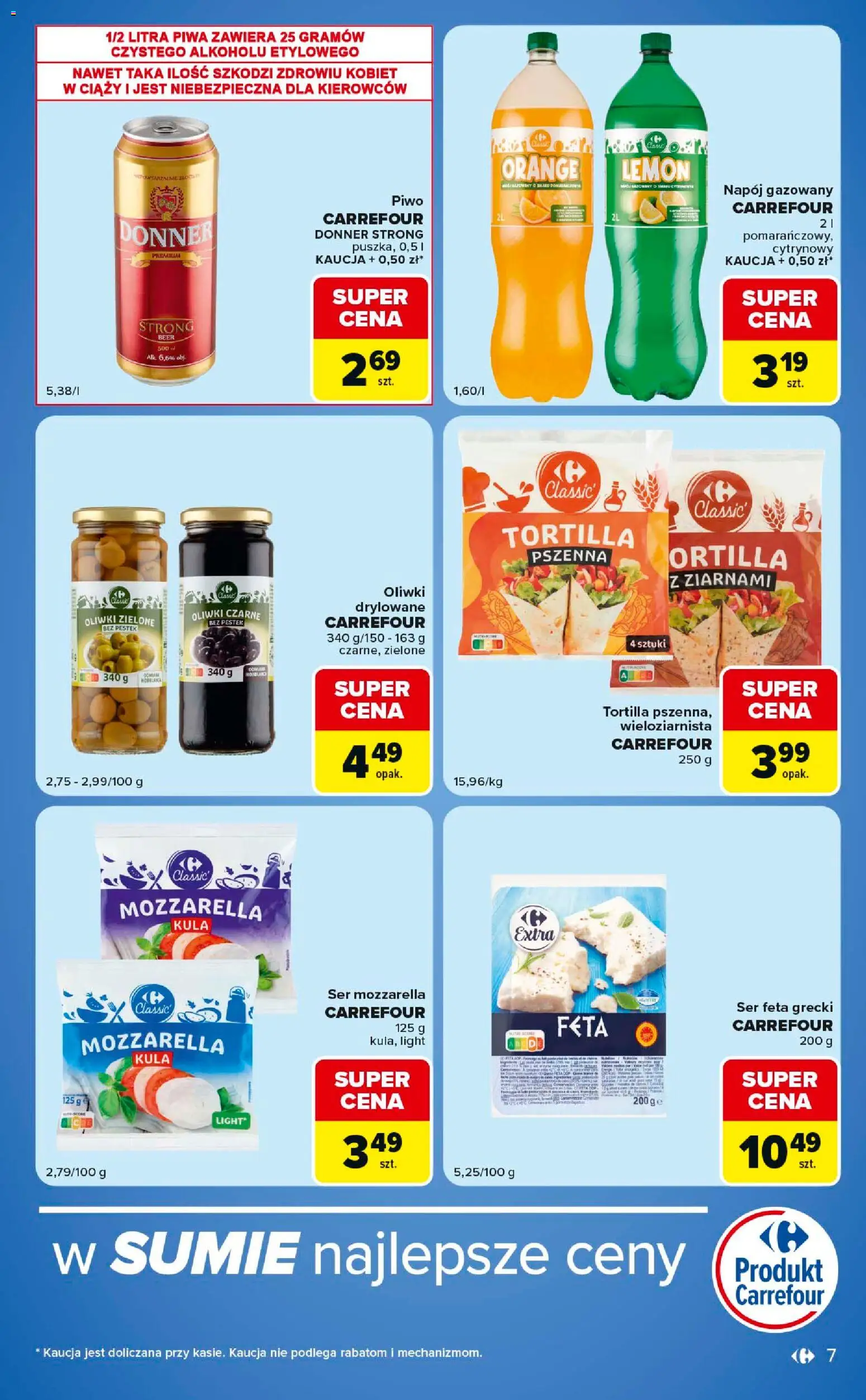 Carrefour gazetka - Express od 11.08.2026 | Strona: 7 | Produkty: Tortilla, Oliwki zielone, Ser, Mozzarella