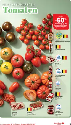 Carrefour market folder week 22 - Voorbeeld van een folder van Carrefour market, geldig van 27.05.2026 | Pagina: 3 | Producten: Tomaten