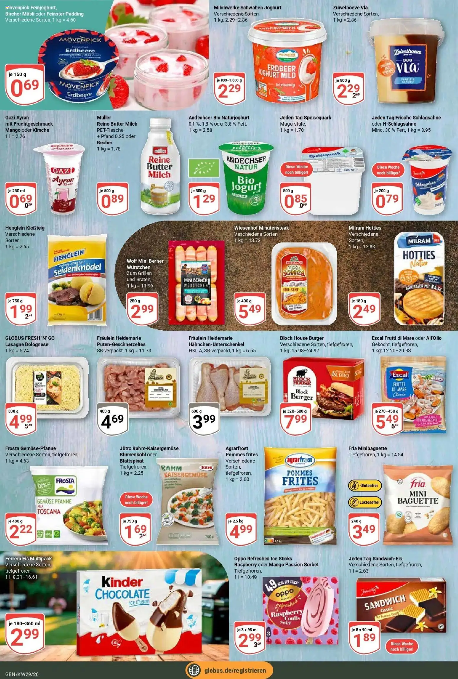 Globus Prospekt Gensingen – gültig ab 13.07.2026 | Seite: 11 | Produkte: Burger, Frosta, Mango, Blumenkohl