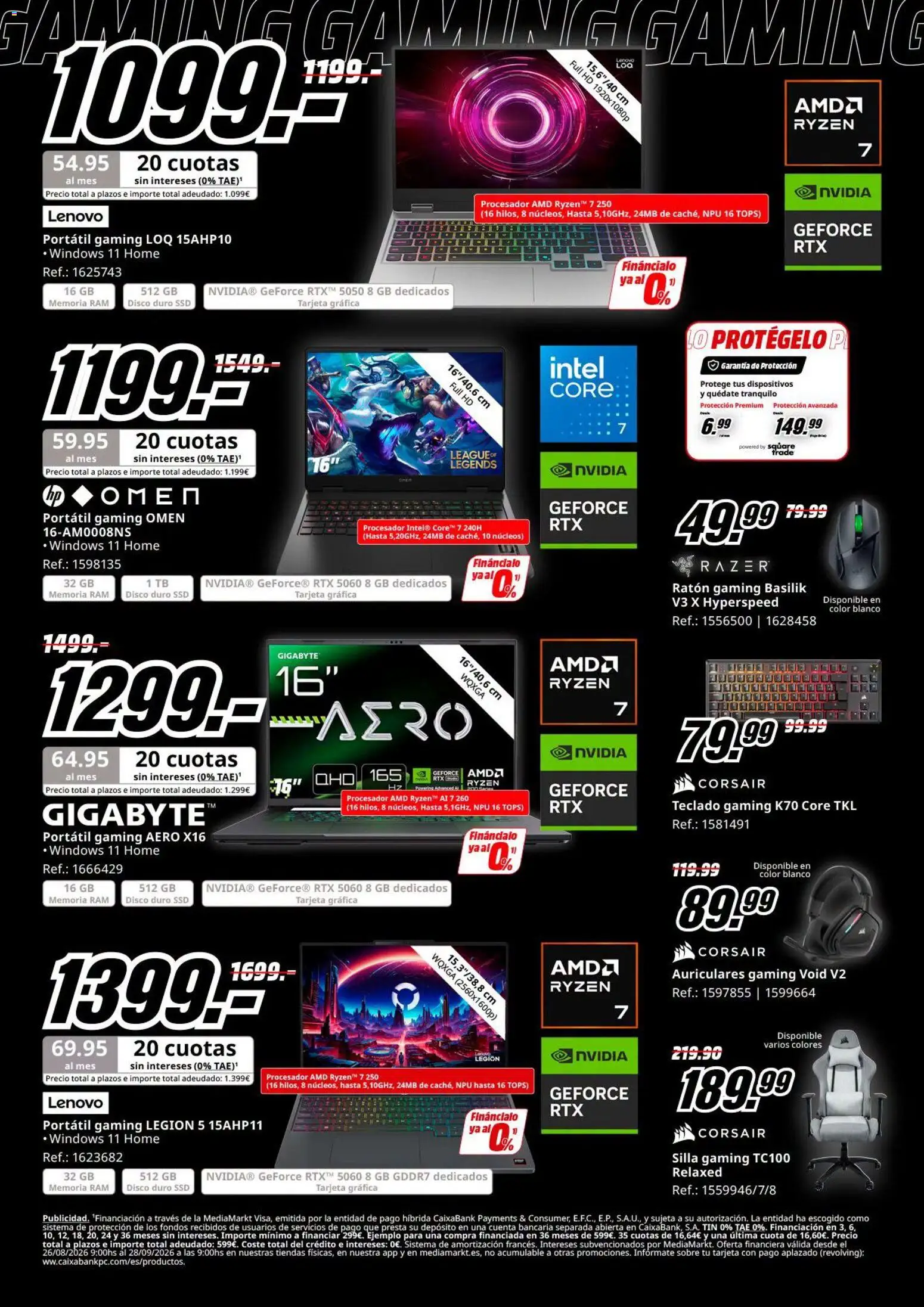Media Markt Vuelta al Cole │ válido desde el 26/08/2026 | Página: 26 | Productos: Portátil, Teclado gaming, Teclado, Auriculares