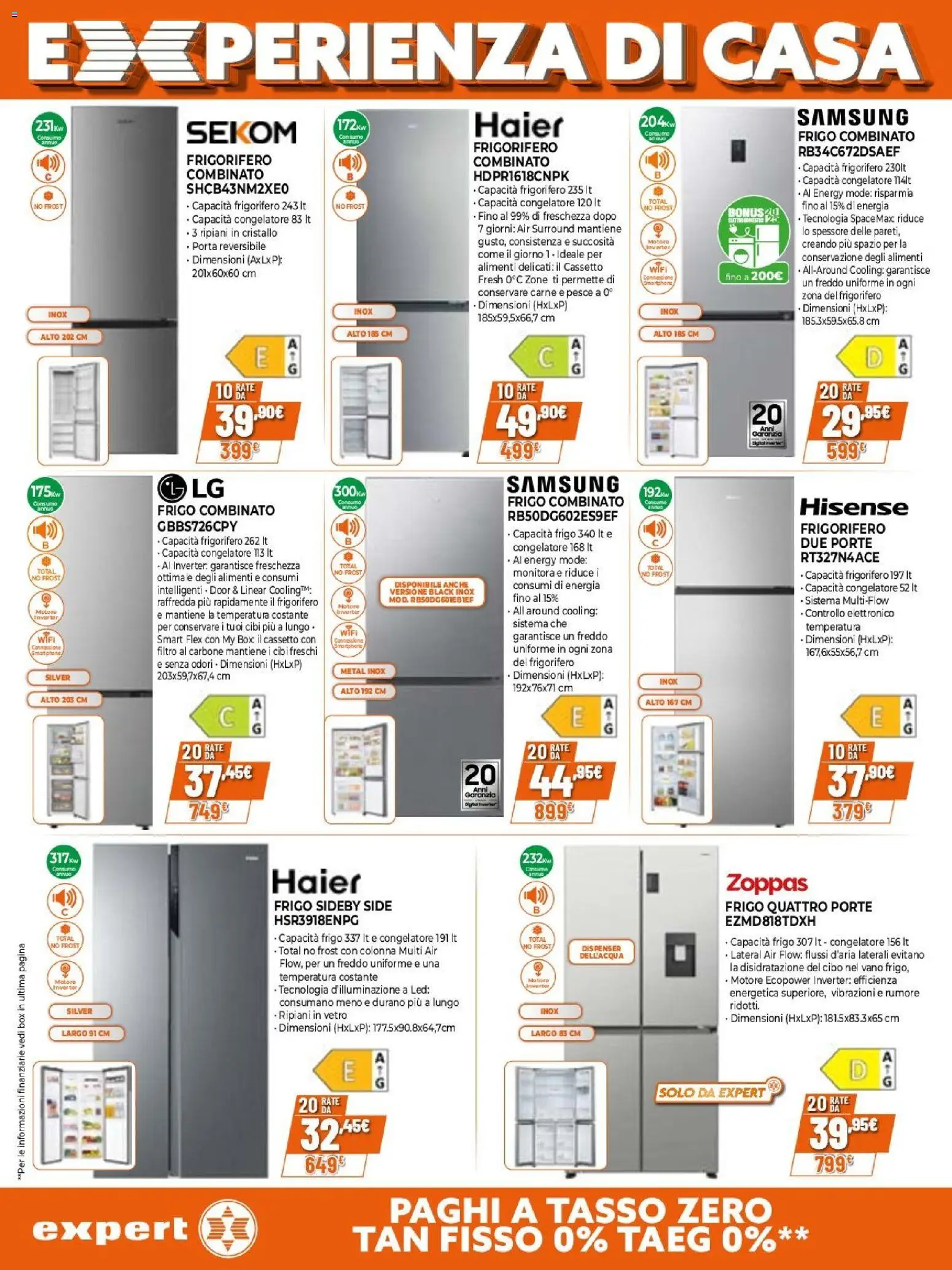 Volantino Expert del 23.04.2026 | Pagina: 7 | Prodotti: Pesce, Smartphone, Congelatore, Samsung