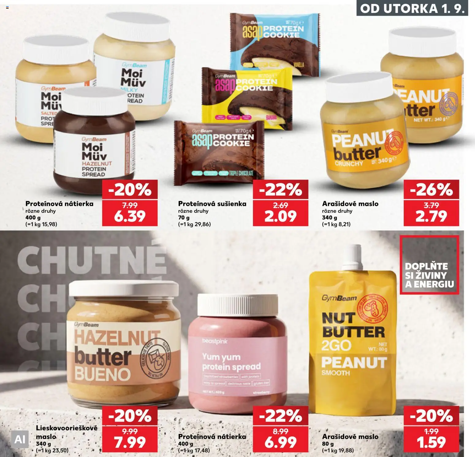 Kaufland SK akciós ujság - amely érvényes a következő dátumtól: 2026.09.01. | Oldal: 7 | Termékek: Protein