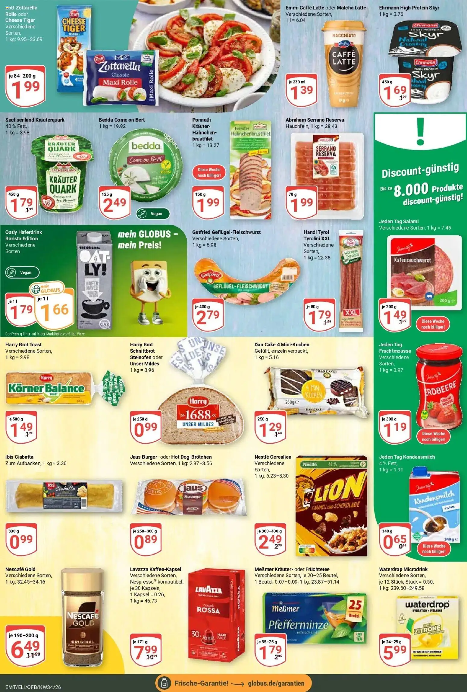 Globus Prospekt Mittelhausen (ab 17.08.2026) » Angebote online | Seite: 13 | Produkte: Toast, Messmer, Haferdrink, Zitrone