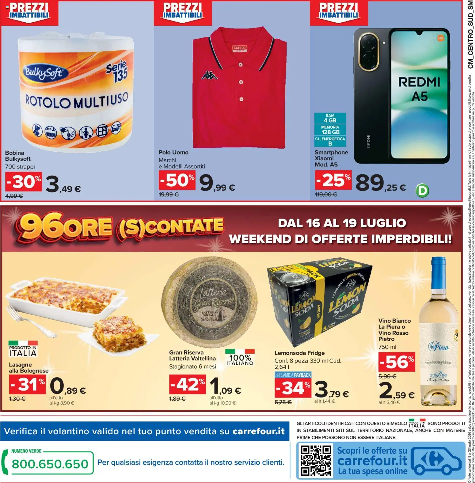 Volantino Carrefour del 13/07/2026 | Pagina: 30 | Prodotti: Xiaomi, Vino, Vino rosso, Vino bianco