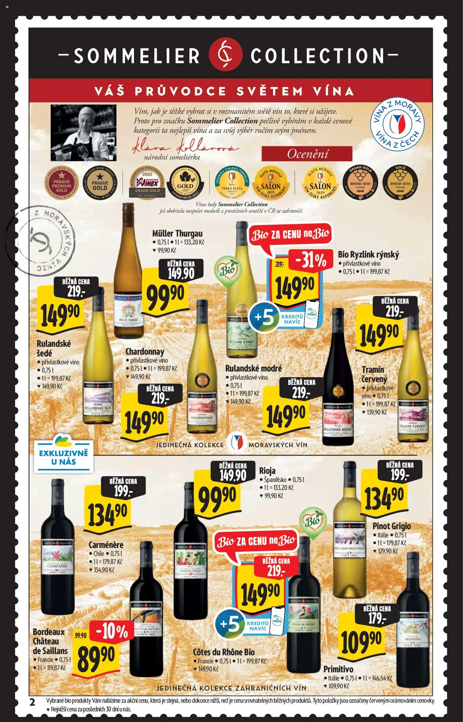 Albert katalog - Hypermarket - Víno od 09.09.2026 | Strana: 2 | Produkty: Víno, Primitivo, Tramín červený, Pinot Grigio