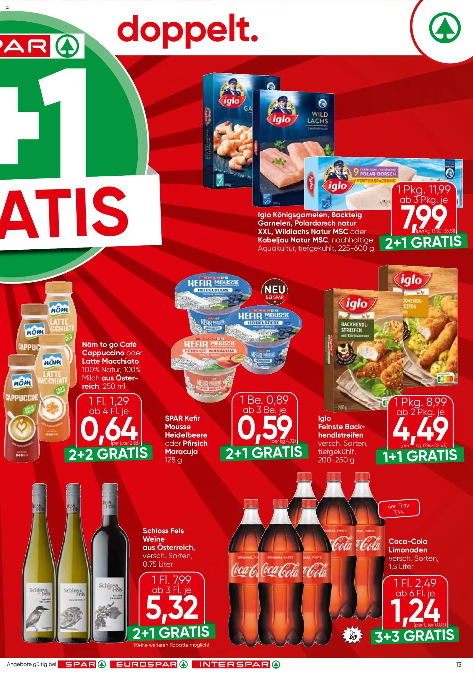 Spar Flugblatt - Niederösterreich gültig ab 21.05.2026 | Seite: 13 | Produkte: Pfirsich, Milch