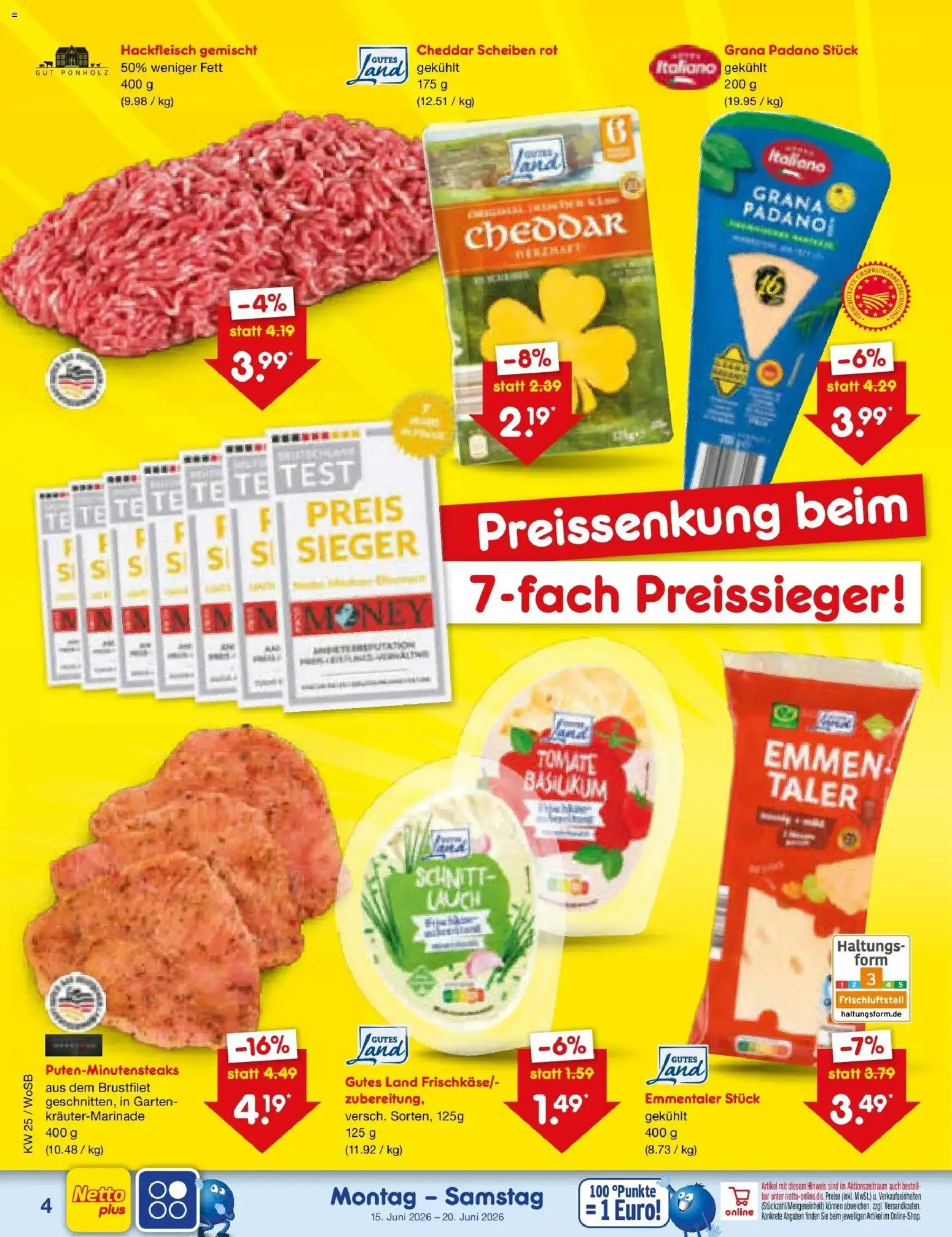 Netto Marken-Discount Prospekt Mannheim – gültig ab 14.06.2026 | Seite: 4 | Produkte: Hackfleisch