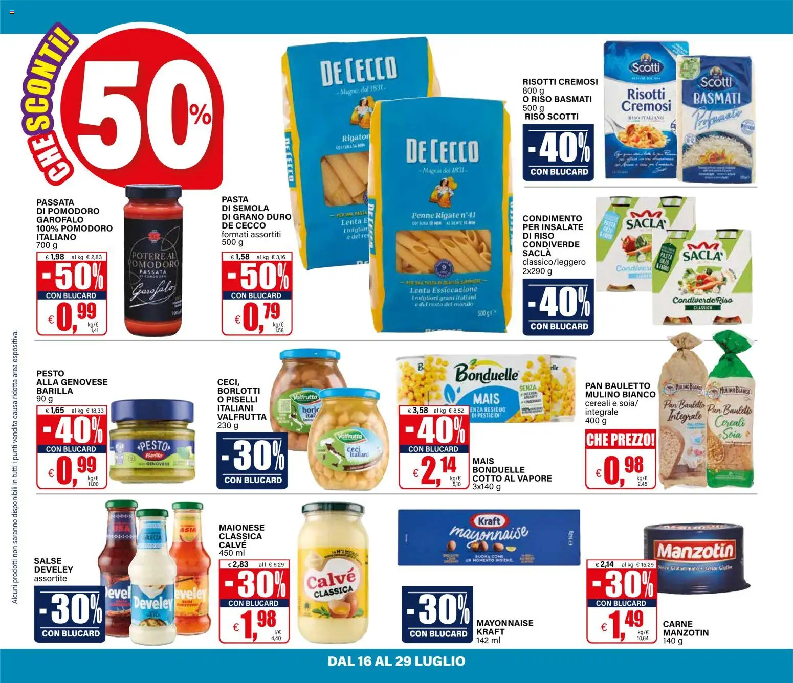 Volantino Il Gigante del 16/07/2026 | Pagina: 2 | Prodotti: Riso, Pasta, Piselli, Mais