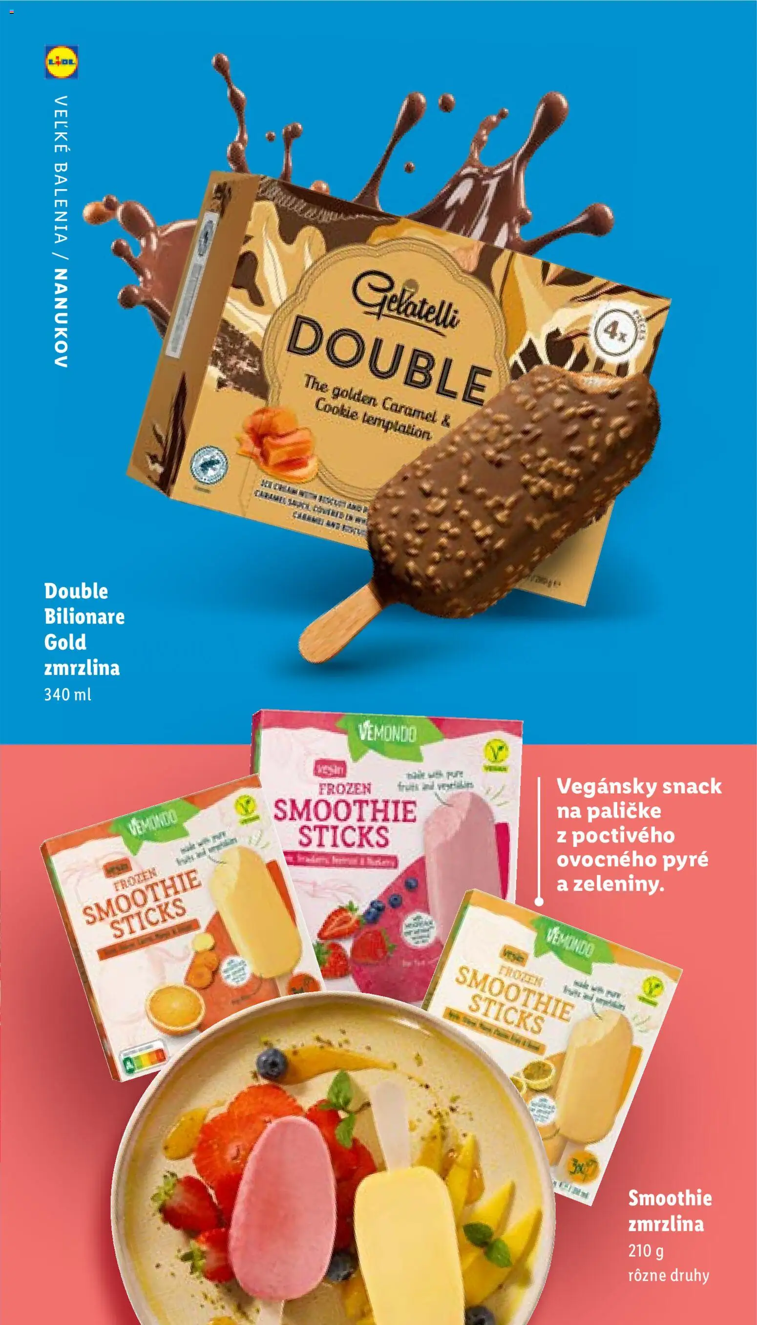 Nové Lidl akcie – leták je platný od 05.05.2026 | Strana: 15 | Produkty: Zmrzlina, Smoothie