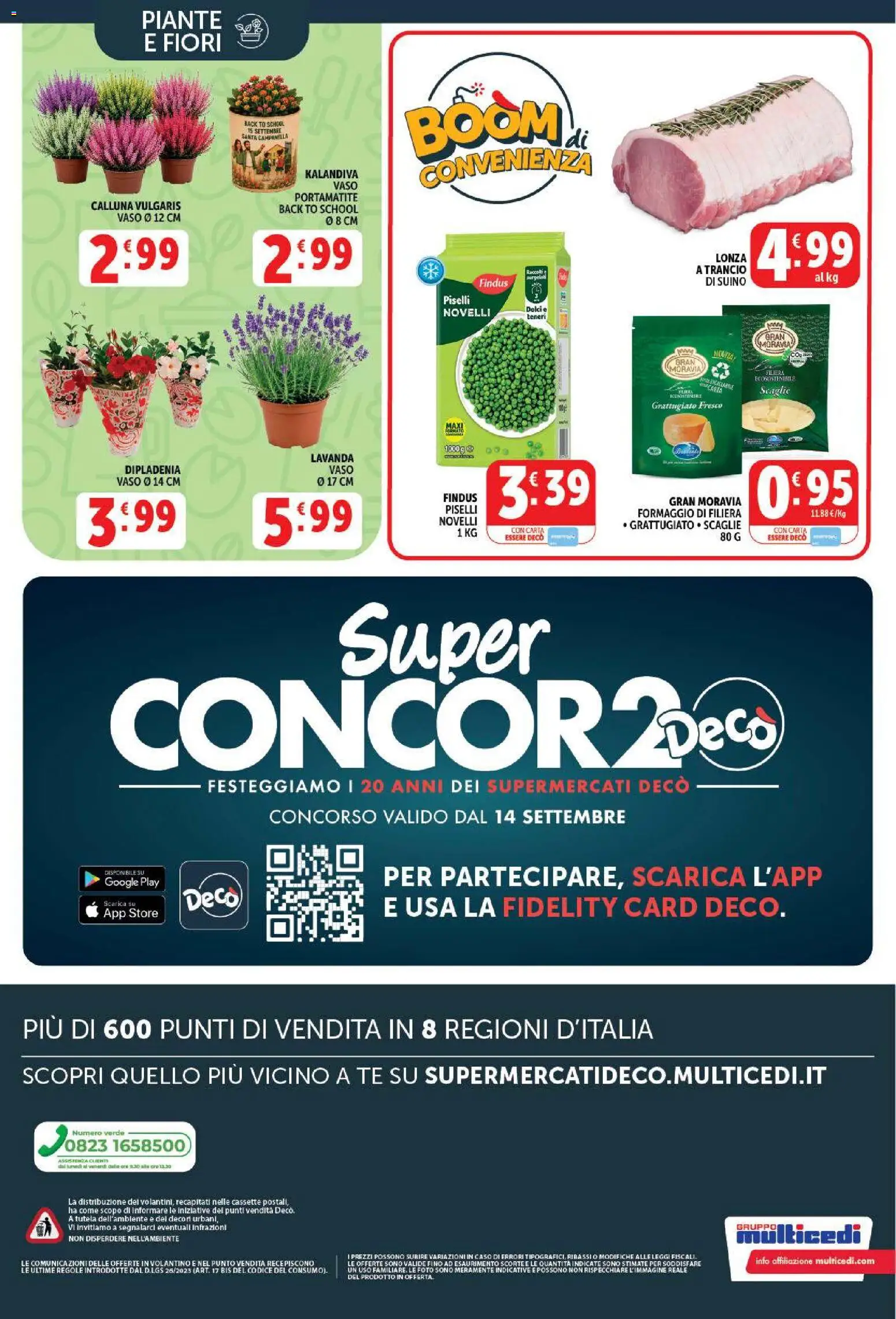 Volantino Decò del 01/09/2026 | Pagina: 20 | Prodotti: Suino, Formaggio, Piselli, Lavanda