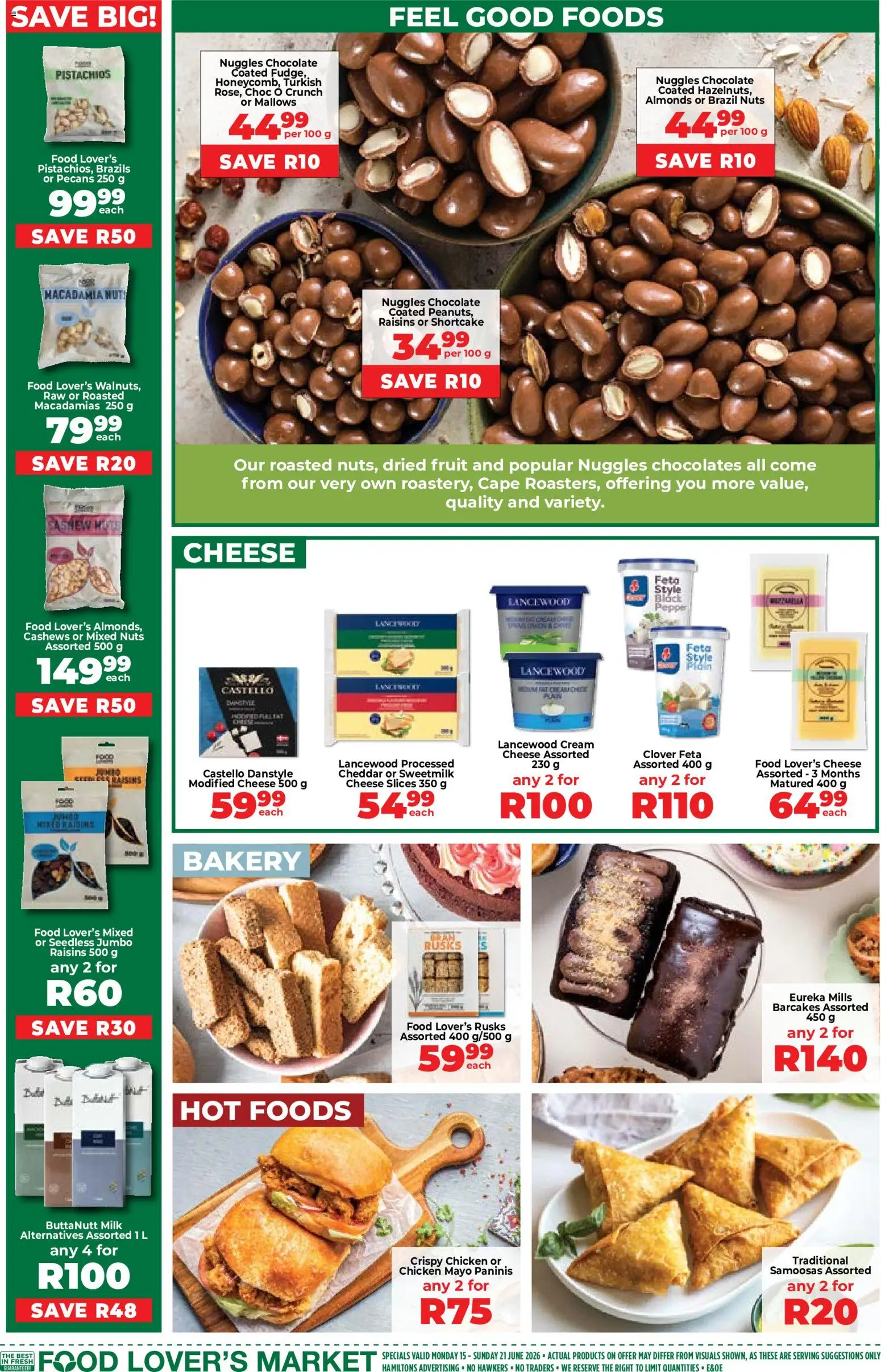 New Food Lover's Market catalogue – valid from 15.06.2026 | Page: 2 | Products: Bakery, Chicken, Máscara de pestañas, Peach