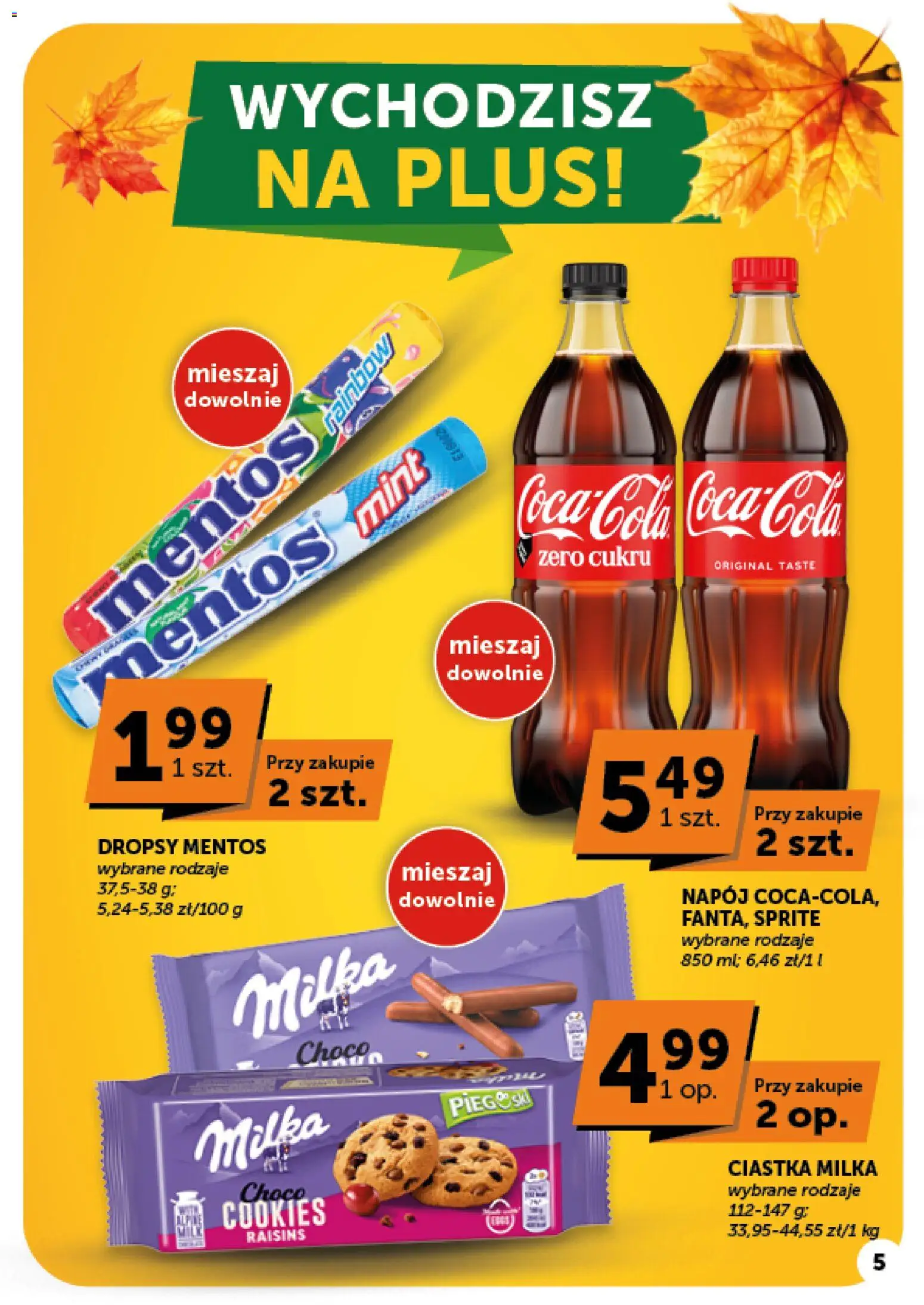 Groszek gazetka - Minimarket od 15.10.2026 | Strona: 5 | Produkty: Sprite, Milka, Ciastka