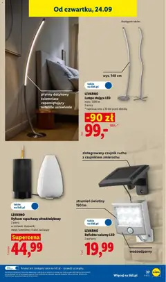 Pogląd oferty "LIVARNO Lampa stojąca LED, płynny dotykowy ściemniacz zapamiętujący ostatnie ustawienie" - ważna od 21.09.2026 | Strona: 45