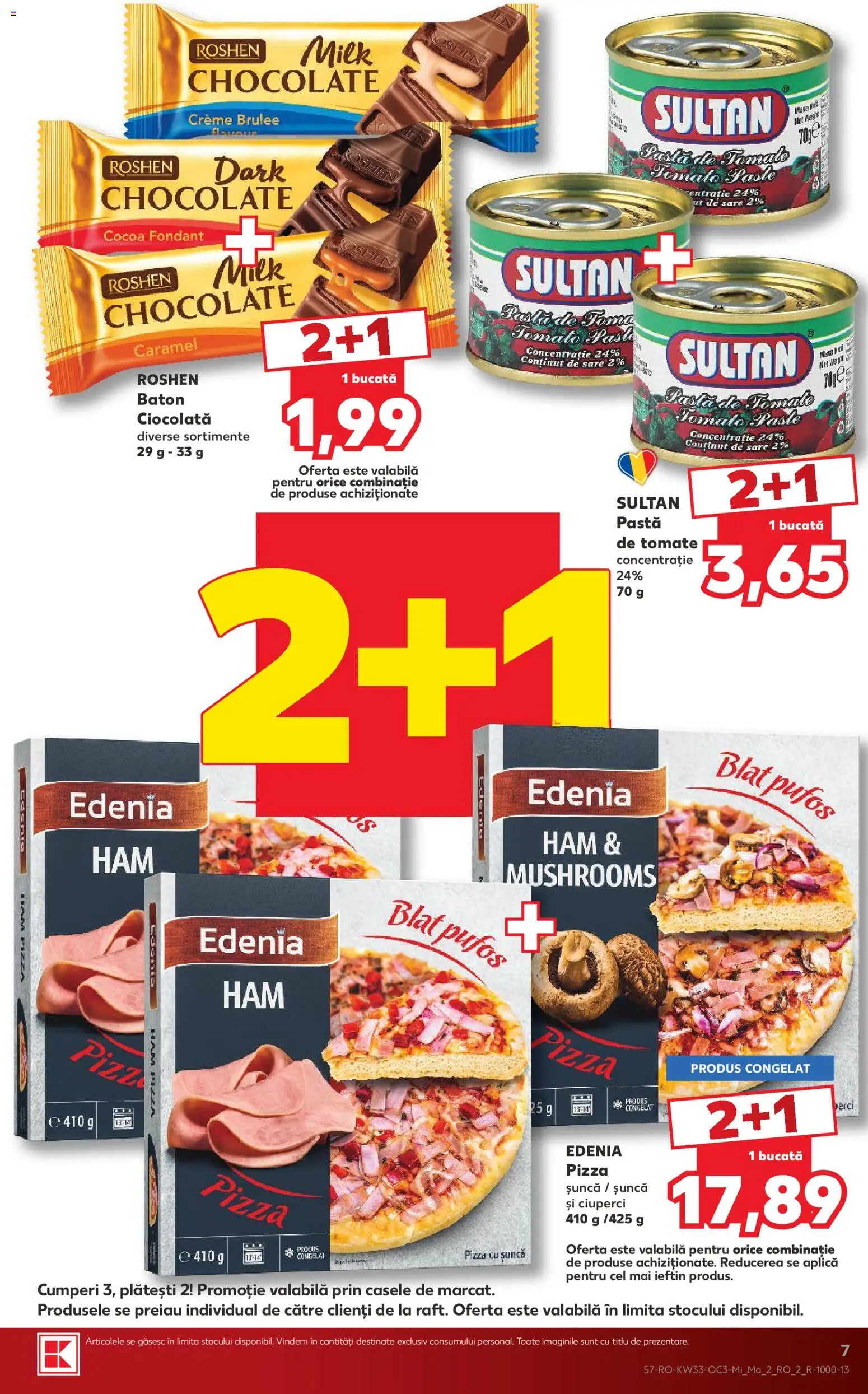 Noul catalog Kaufland – valabil de la 12.08.2026 | Pagină: 7 | Produse: Aplică, Pastă de tomate, Ciocolată, Pizza